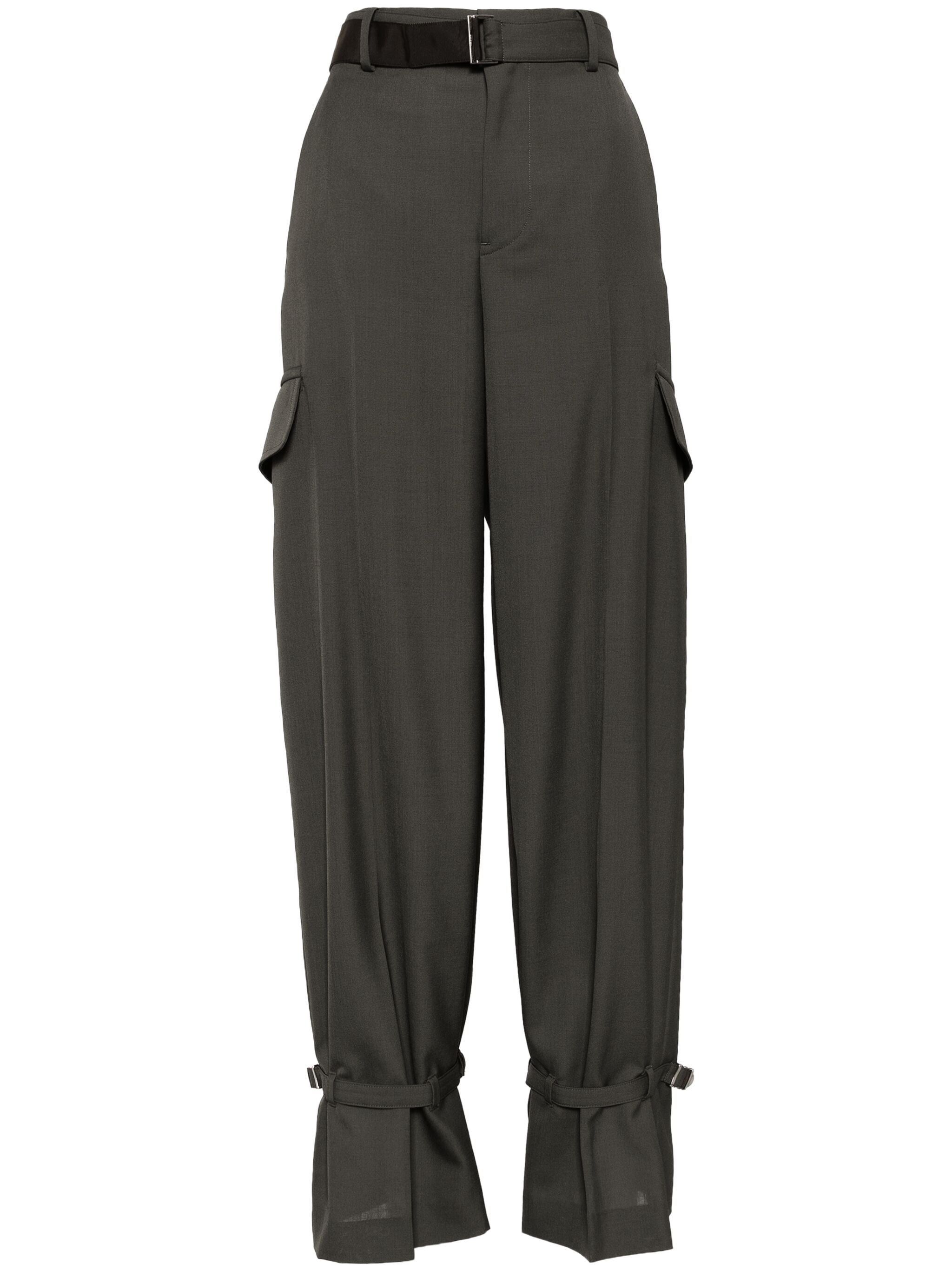 Sacai o1s22i1n0924 Cargo Wool Blend Pant in Dark Grey Size 28" / US 6 / IT 42 - 1 Thumbnail