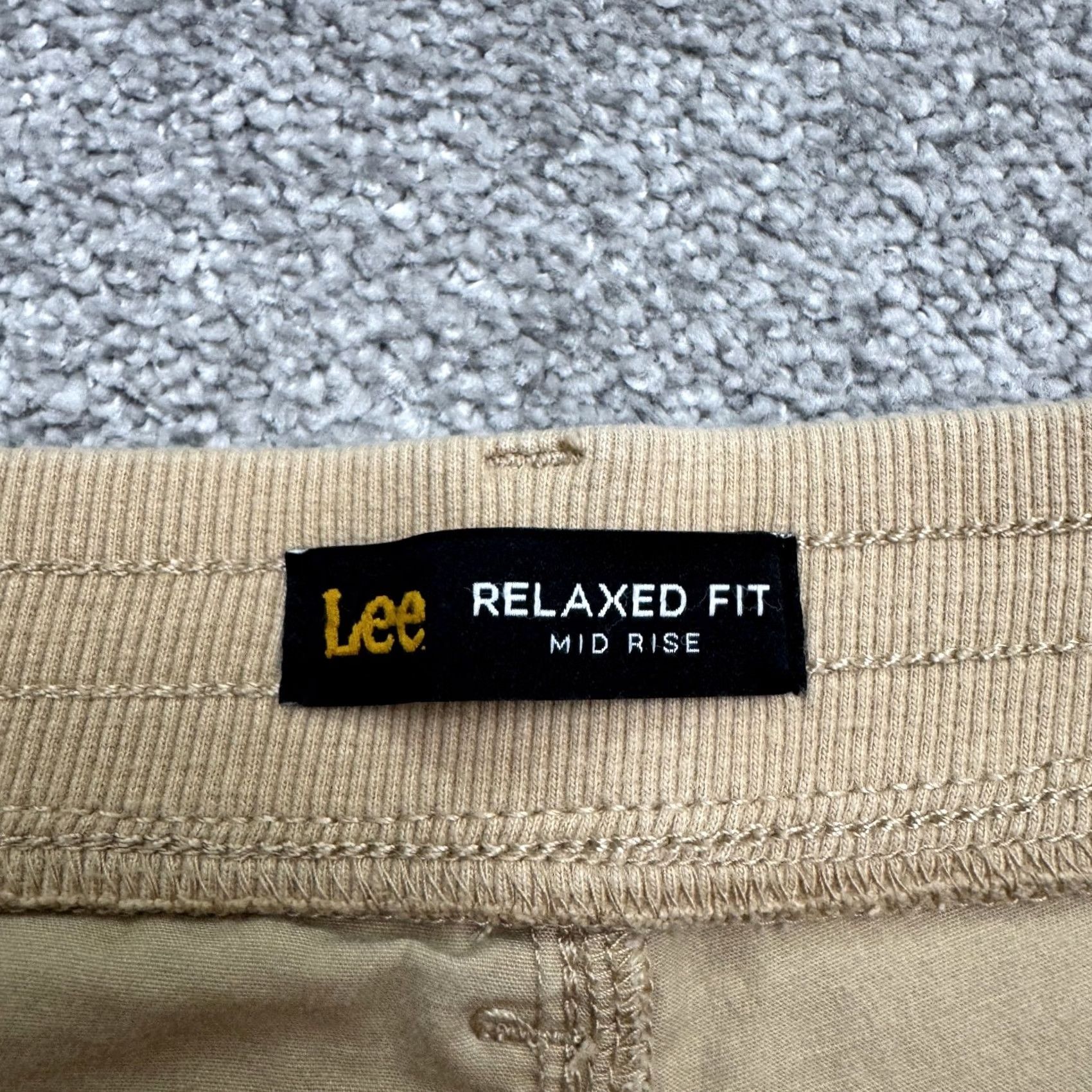 Lee Lee Cargo Capri Cropped Pants Womens Medium Khaki Cotton Relaxed Fit Size 32" / US 10 / IT 46 - 5 Thumbnail