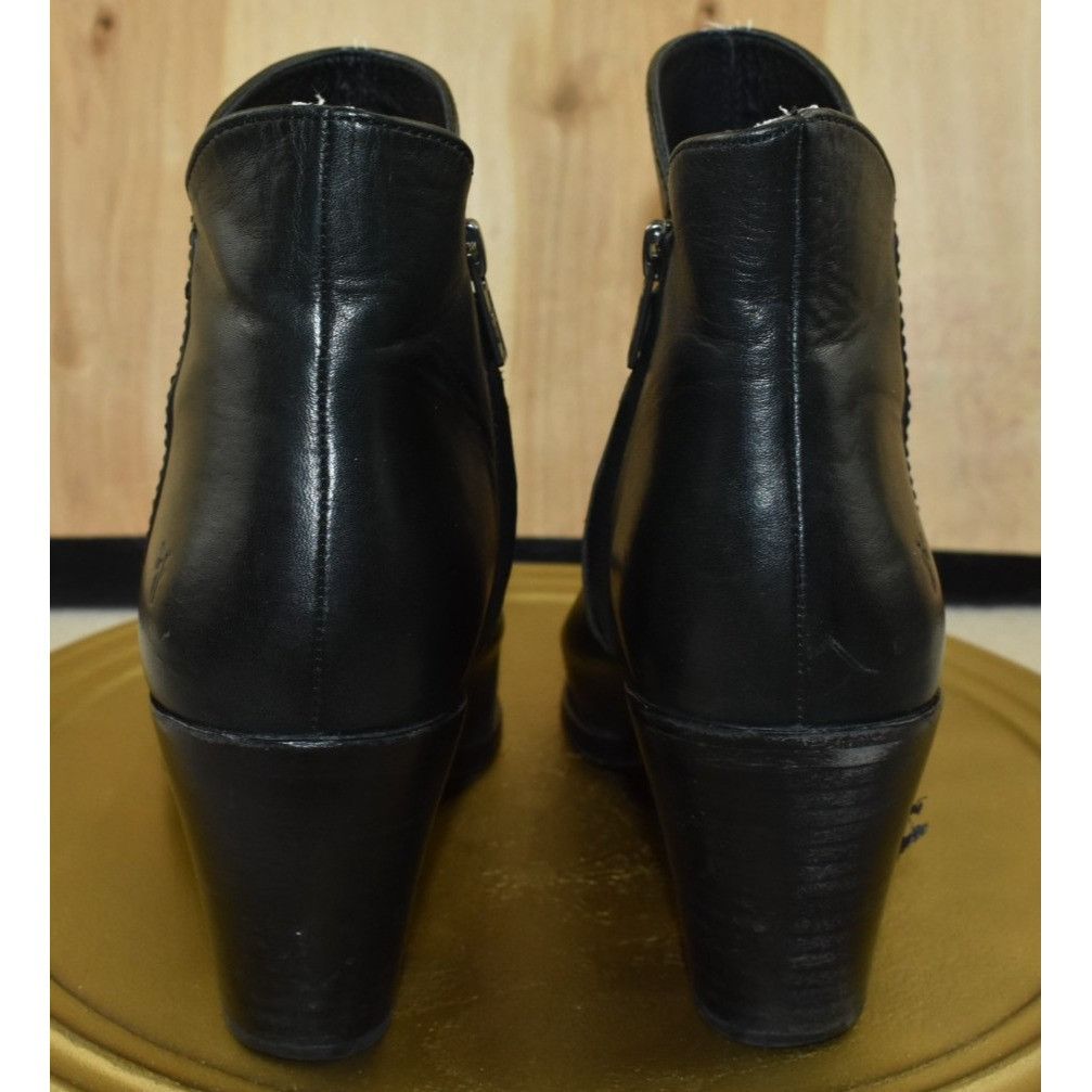 Frye Frye Women's Boots Size 8.5 Black Ankle Booties Zip Heeled S Size US 8.5 / IT 38.5 - 4 Thumbnail
