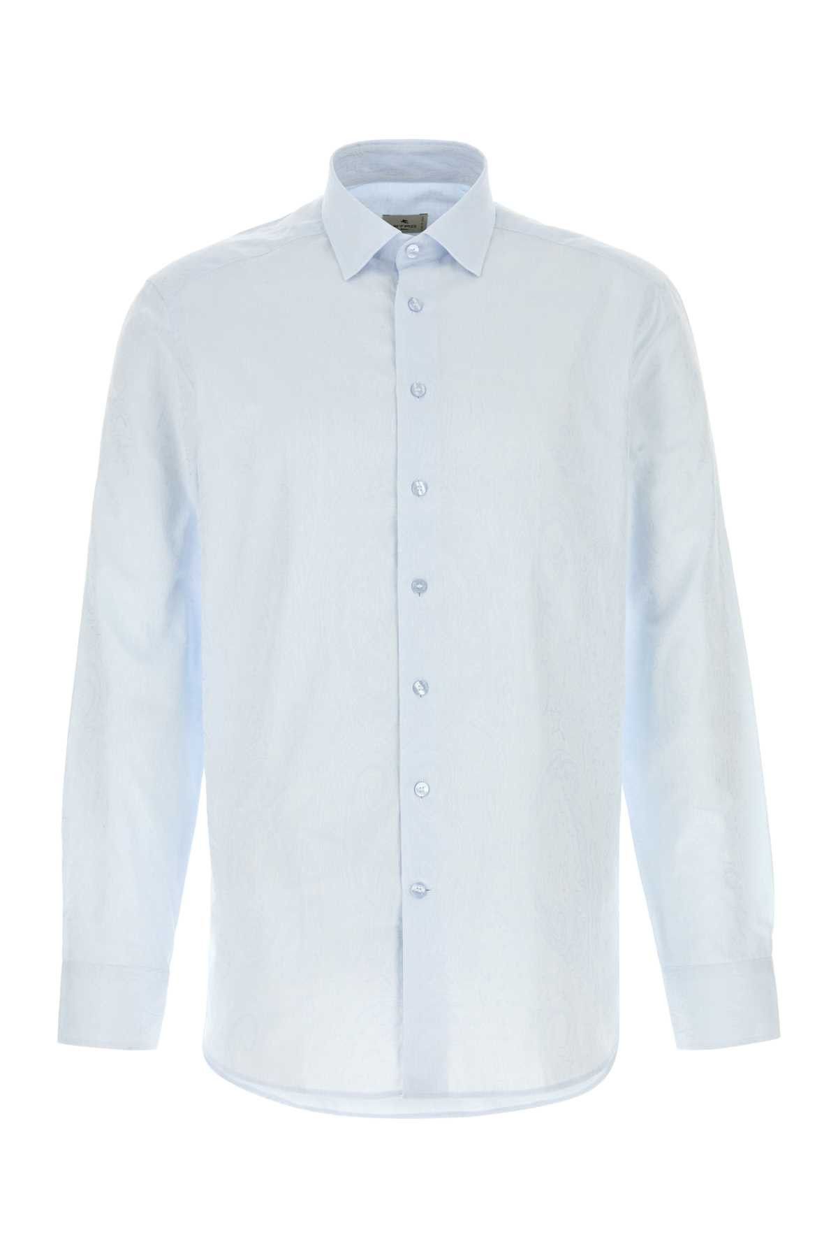 Etro Pastel Light Blue Cotton Shirt Size US XL / EU 56 / 4 - 1 Thumbnail