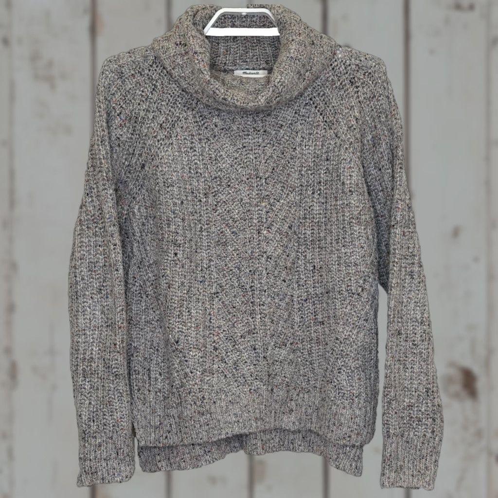 Madewell Madewell Turtle Neck Sweater Womens Size Medium Gray Pullover High Low Slits Size M / US 6-8 / IT 42-44 - 1 Thumbnail