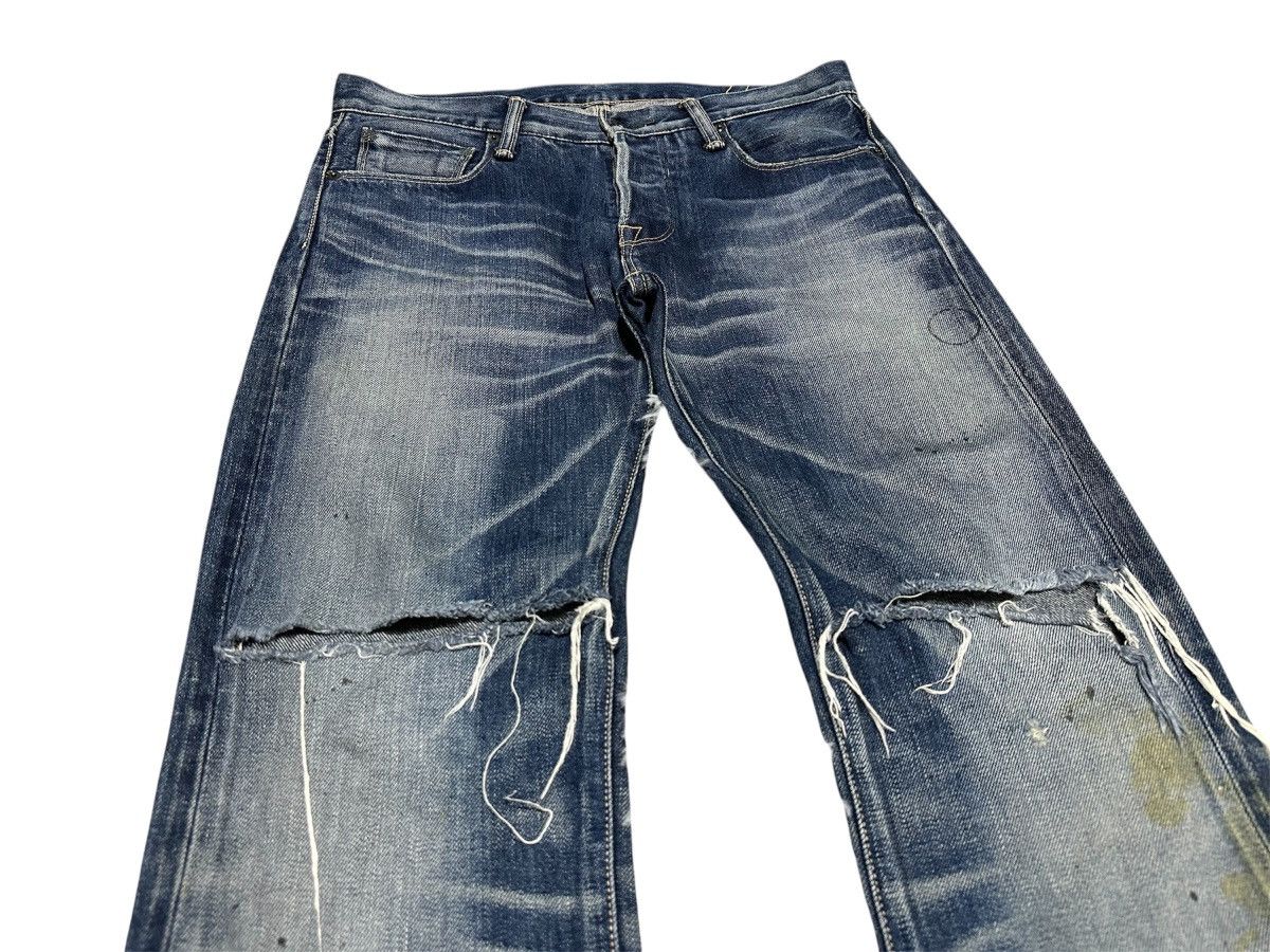 Japanese Brand 🔥Japanese Kuro Cropped Denim Distressed Frayed Oikawa Denim Size US 33 - 2 Thumbnail