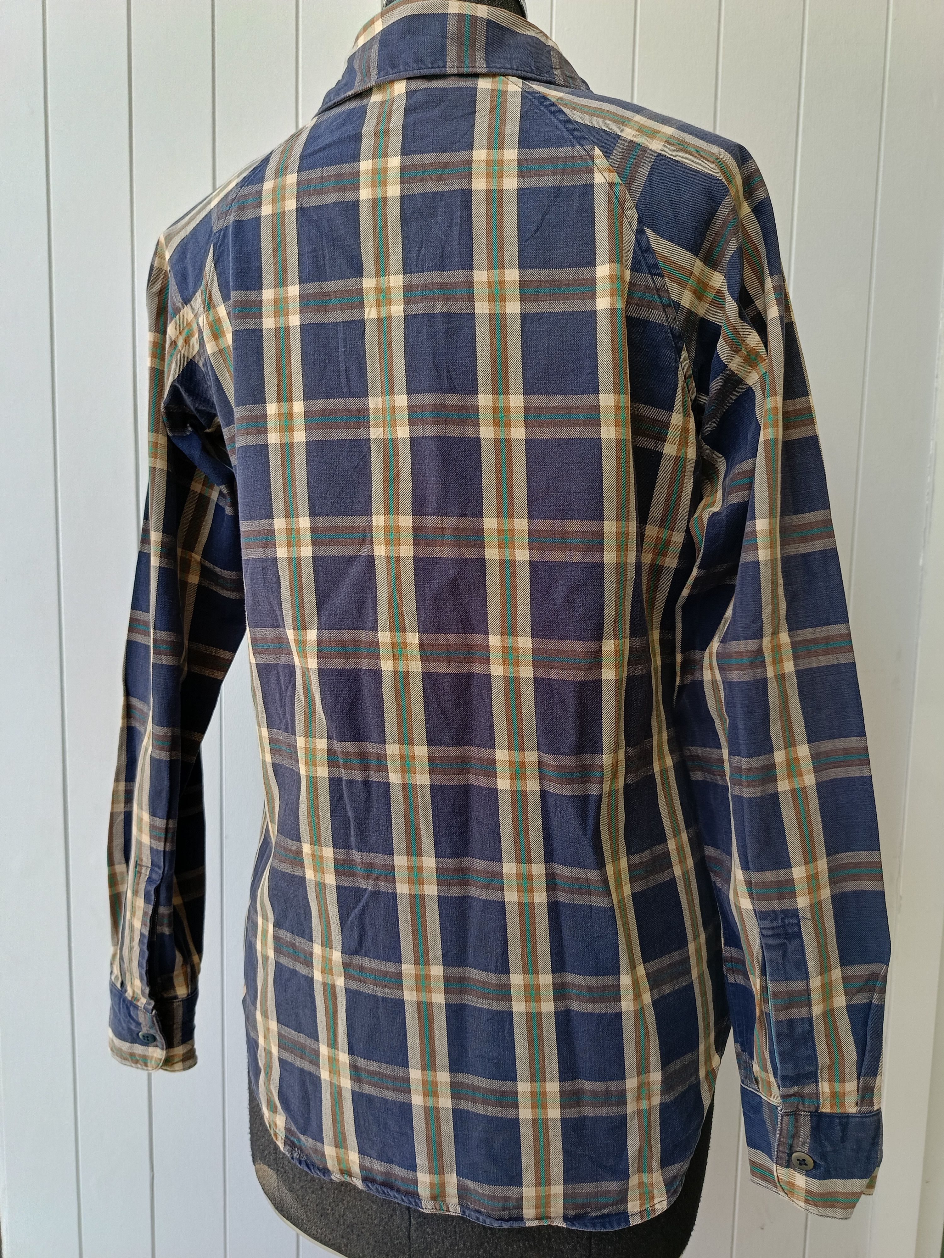 45rpm 45RPM by R Japan plaid ladies indigo navy blue slimfit shirt Size S / US 4 / IT 40 - 8 Thumbnail