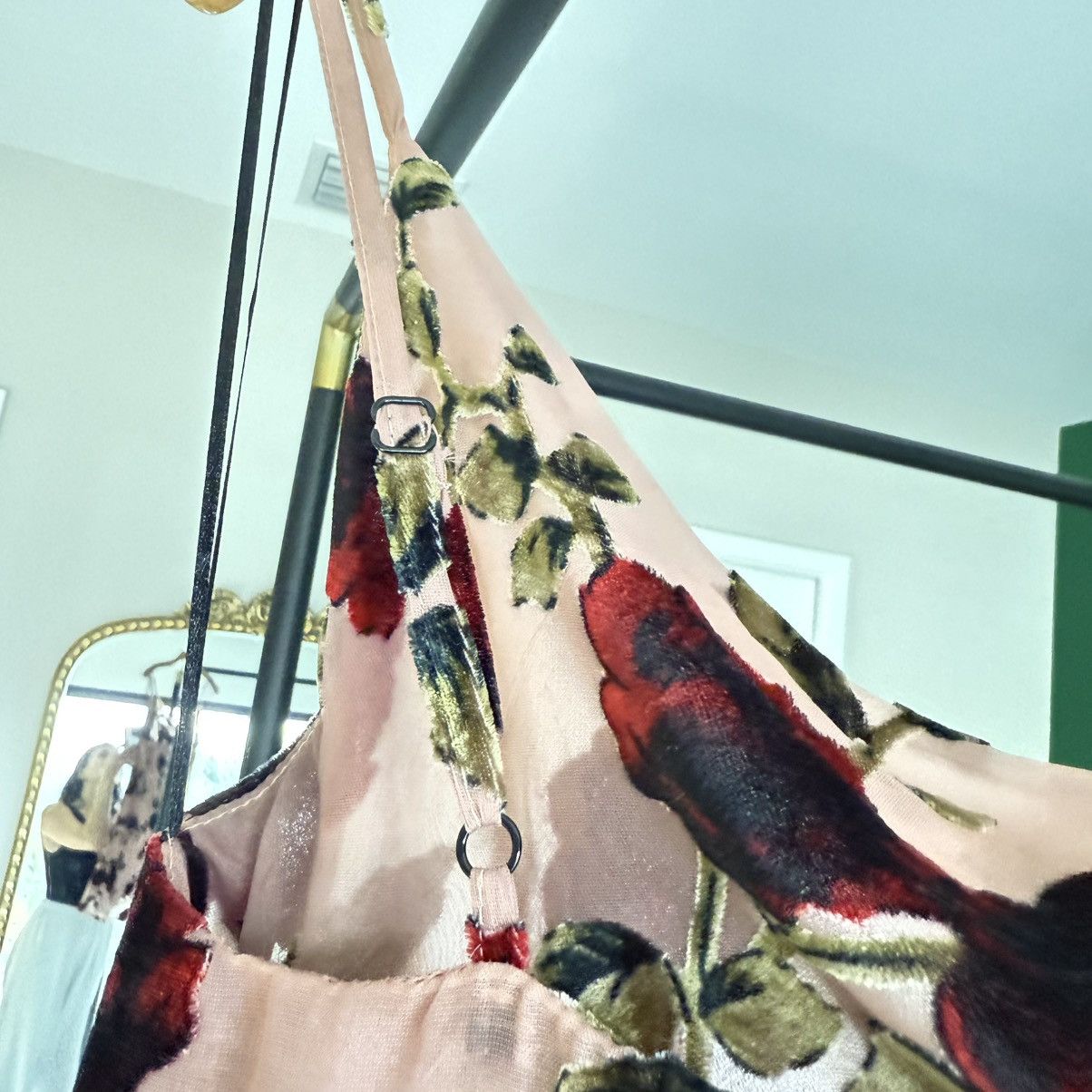 Other Mauve and Red Floral Burnout Mini Slip Dress | Small Size S / US 4 / IT 40 - 8 Thumbnail