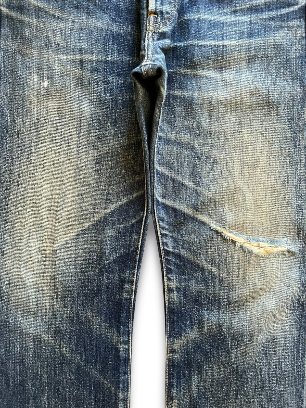 Levi's × Levi's Vintage Clothing SALES🔥Vintage 90s Levis 501 Mud Wash Distressed Loose Jeans Size US 31 - 5 Thumbnail