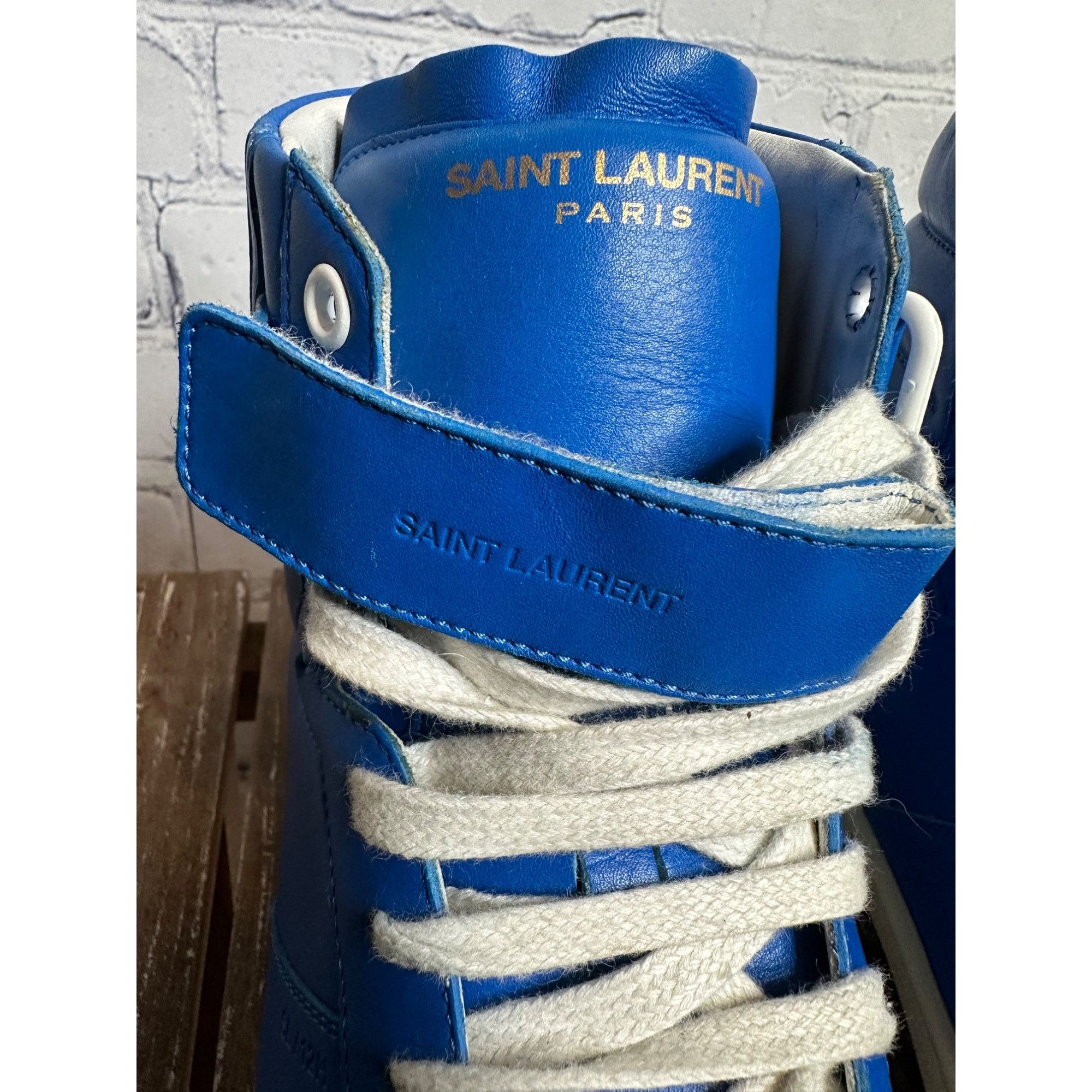 Saint Laurent Paris Saint Laurent Paris Leather SL/ 12H Sneakers Size US 8.5 / EU 41-42 - 3 Thumbnail