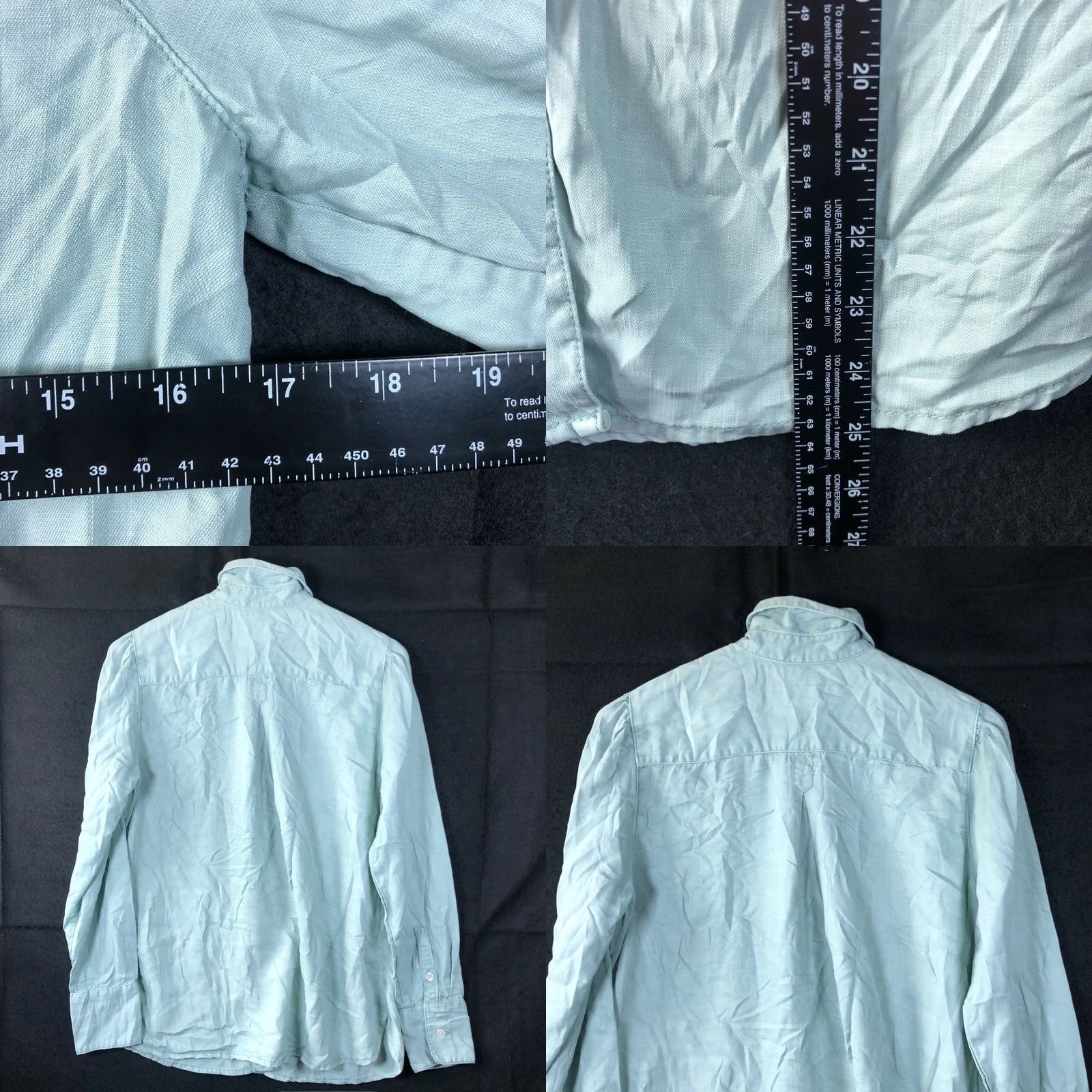 Vintage Chicos Womens Shirt Green Collared Button-Down Long Sleeve 0 (4/6) Size S / US 4 / IT 40 - 8 Thumbnail