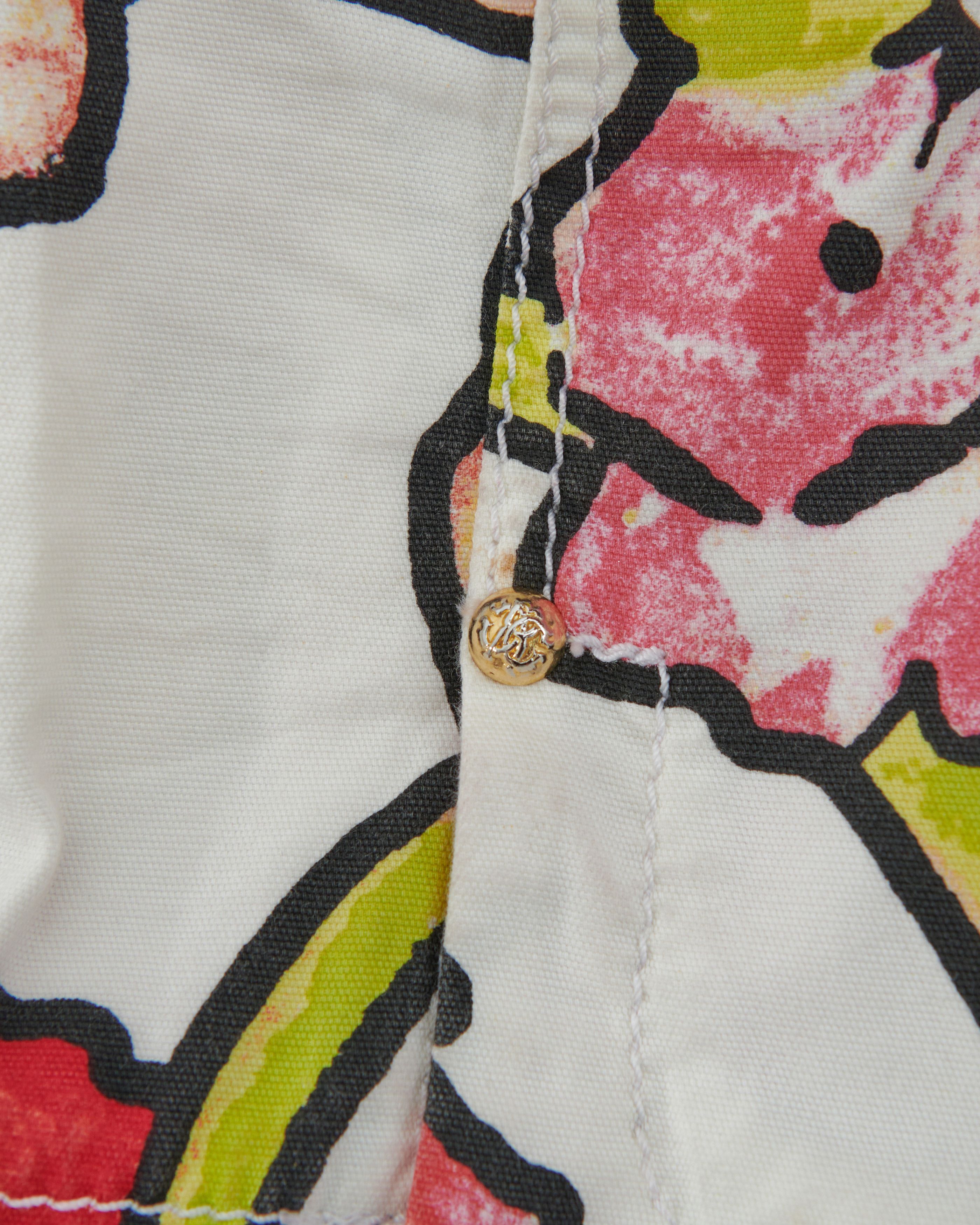 Roberto Cavalli S/S 2005 Red floral print top and pants set Size S / US 4 / IT 40 - 9 Thumbnail