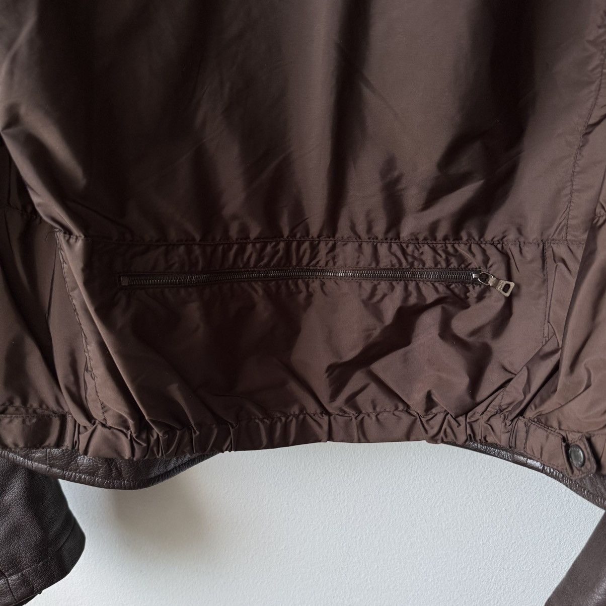 Prada Prada Linea Rossa SS2001 Brown Café Racer Leather Jacket Size US M / EU 48-50 / 2 - 11 Thumbnail