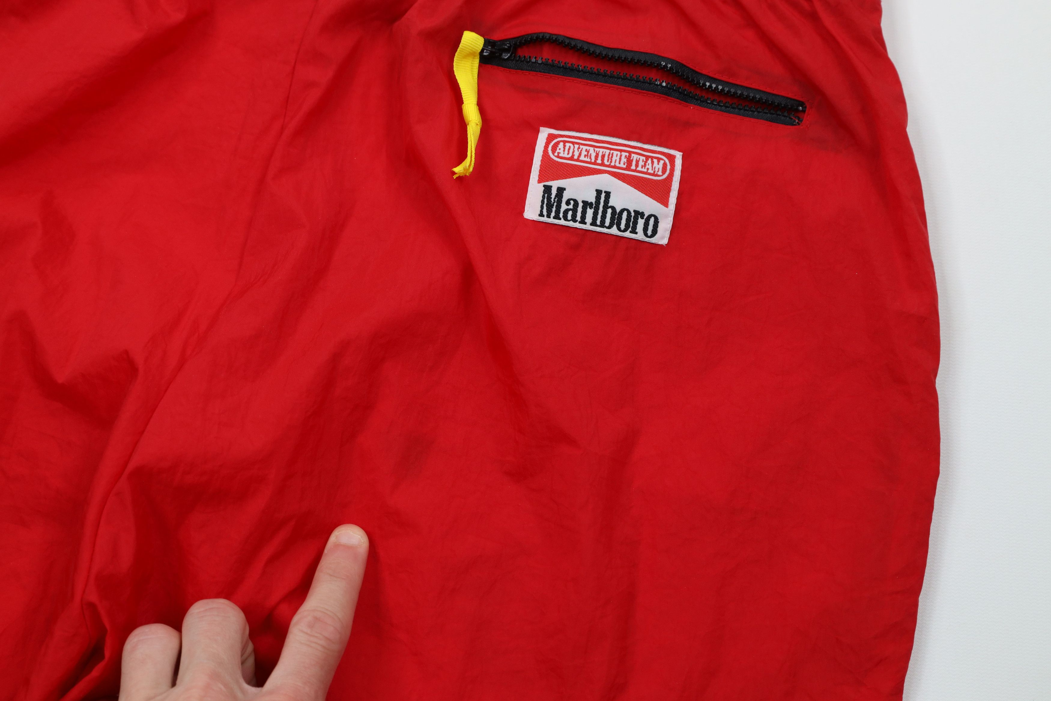 Marlboro Vintage 90s Marlboro Packable Windbreaker Joggers Pants Red Size US 38 / EU 54 - 14 Thumbnail