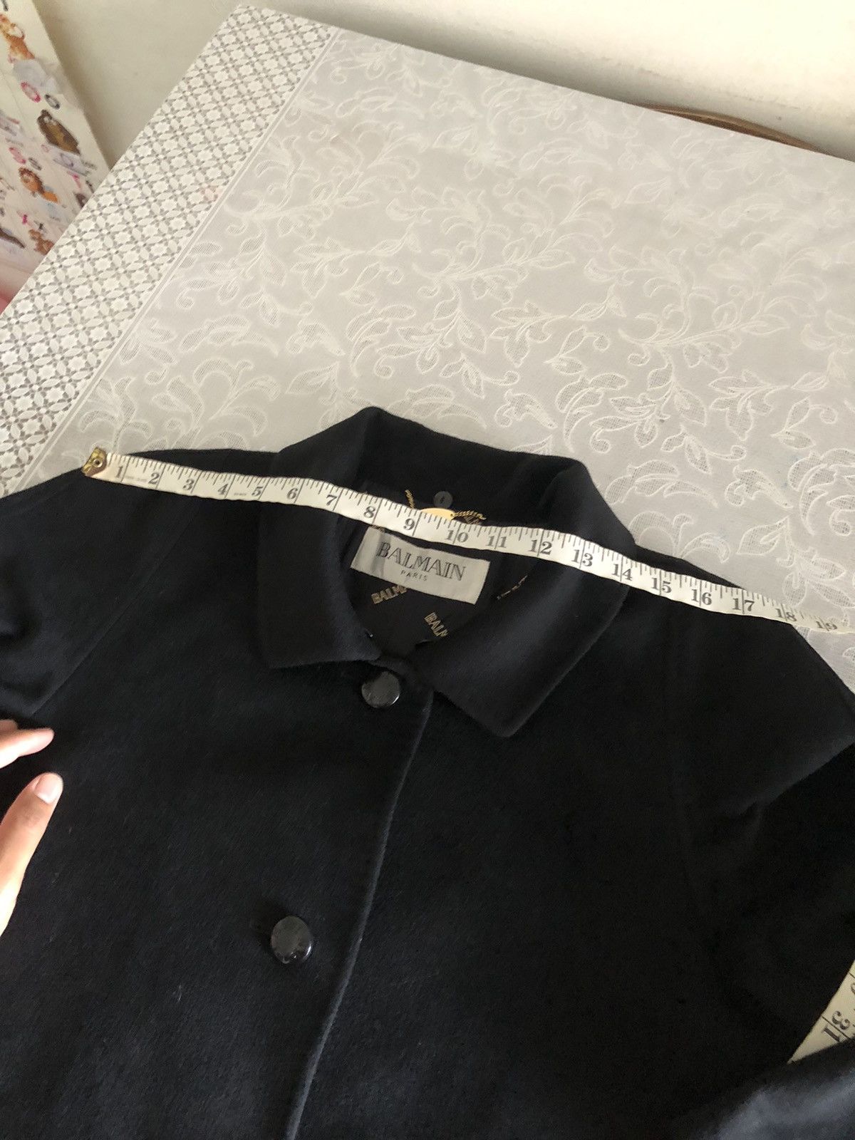 Balmain Authentic🔥 Balmain Cashmere Wool Long Coat Black Size L / US 10 / IT 46 - 22 Thumbnail