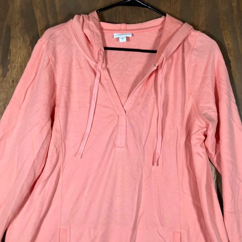 J. Jill J Jill Fit Womens Sweatshirt Long Tunic 3/4 Sleeve Pink V Neck Modal Blend M Size M / US 6-8 / IT 42-44 - 2 Thumbnail