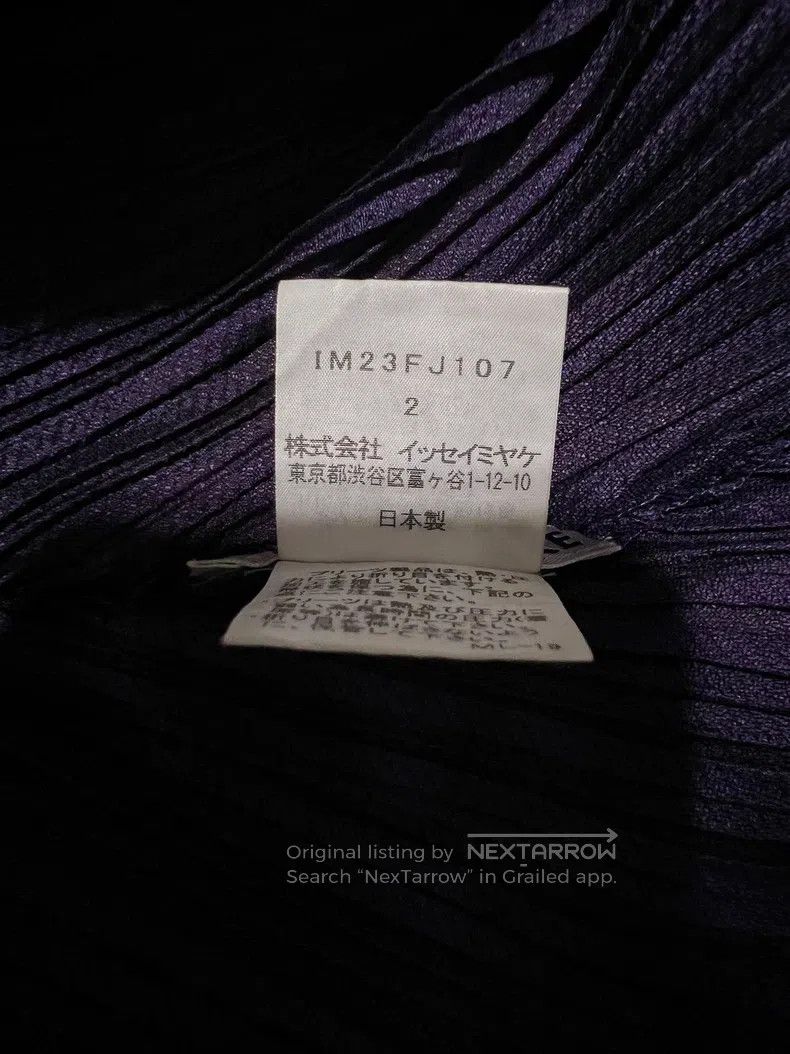 Issey Miyake Issey Miyake Purple Pleated Long Sleeve Pullover Size M / US 6-8 / IT 42-44 - 7 Thumbnail