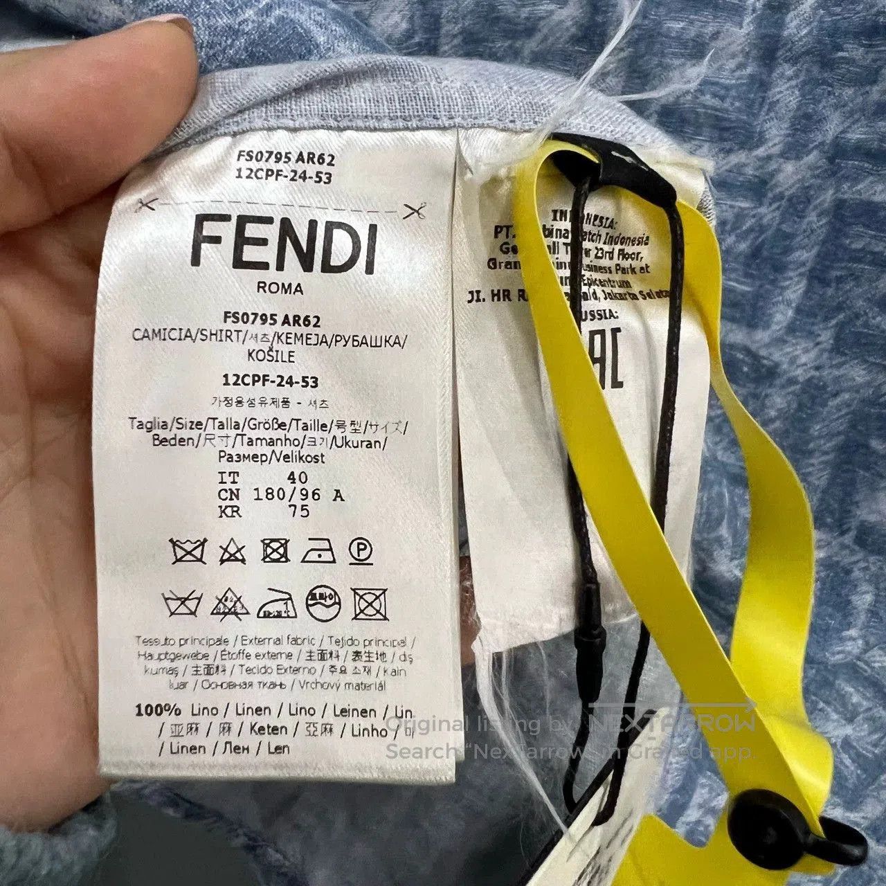Fendi fendi blue ff logo short sleeve shirt. Size US M / EU 48-50 / 2 - 6 Thumbnail