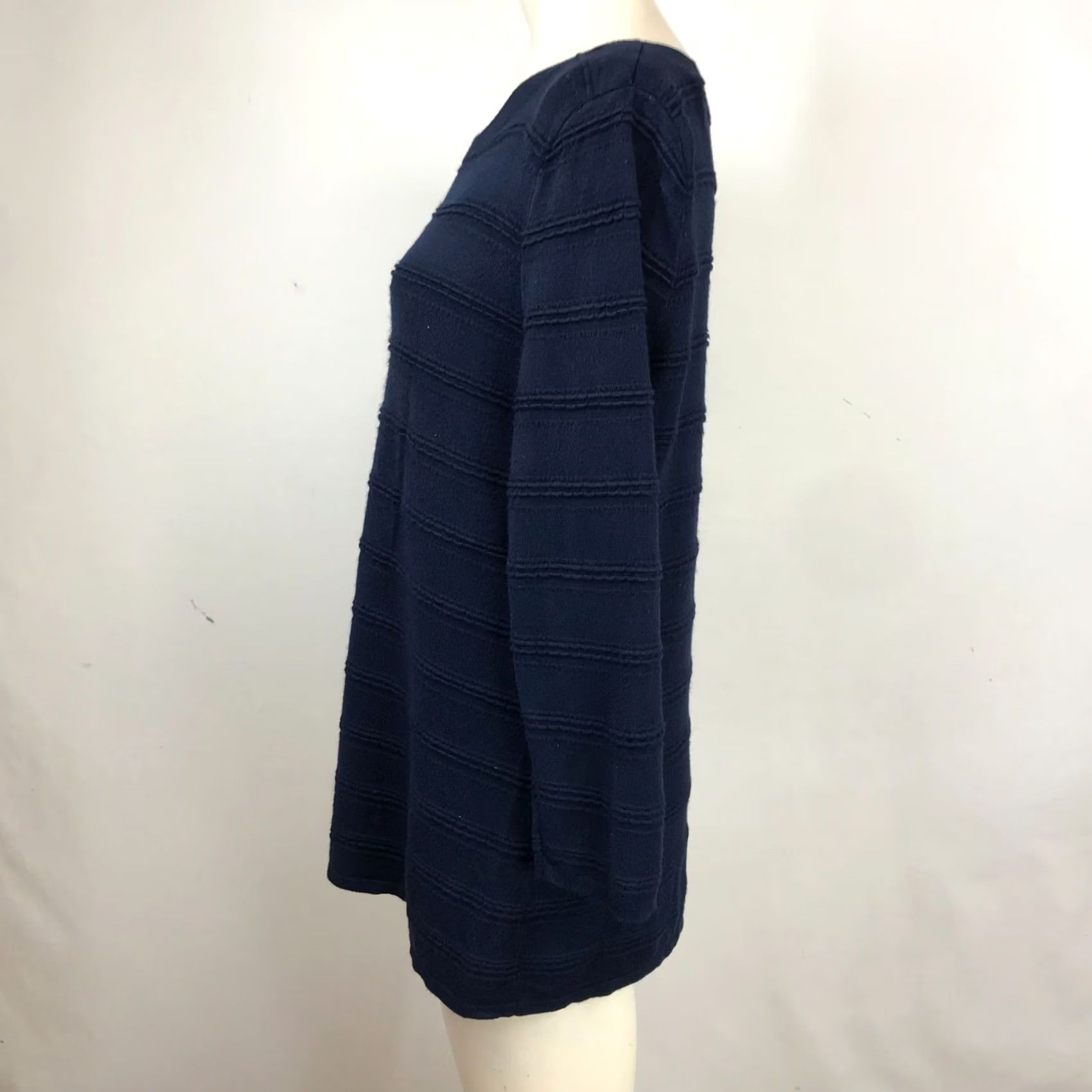 Vintage 41 HAWTHORN Womens XL Navy Long Sleeve Round Neck Pullover Sweater Size XL / US 12-14 / IT 48-50 - 6 Thumbnail