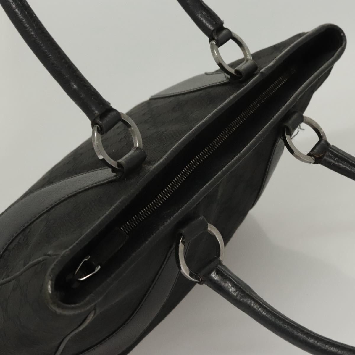 Gucci GUCCI GG Canvas Tote Bag Black Silver Size ONE SIZE - 6 Thumbnail