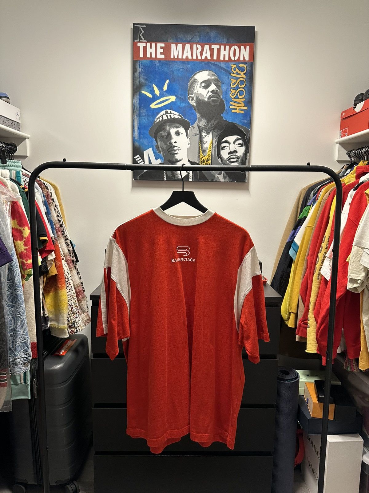 Balenciaga BALENCIAGA Boxy Sporty Logo T-Shirt Size US L / EU 52-54 / 3 - 1 Thumbnail