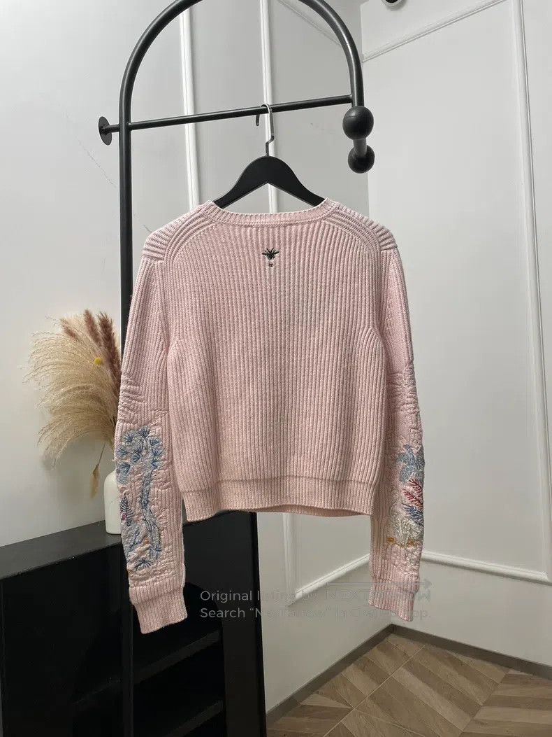 Dior Dior Pink embroidered sweater Size XS / US 0-2 / IT 36-38 - 3 Thumbnail