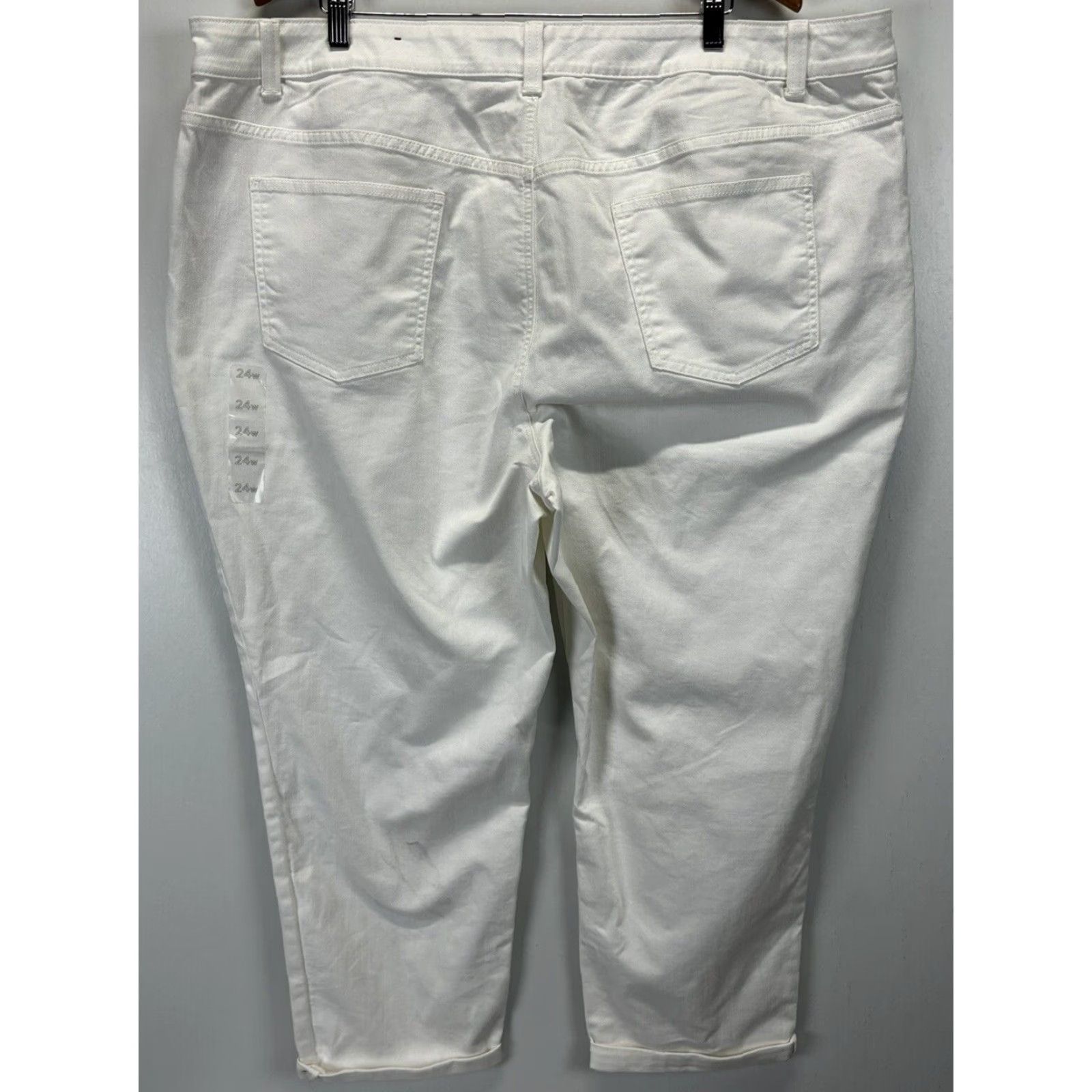 Talbots Talbots Simply Flattering Boyfriend Jeans 24W Plus White Womens Size 42" / US 20 - 3 Thumbnail