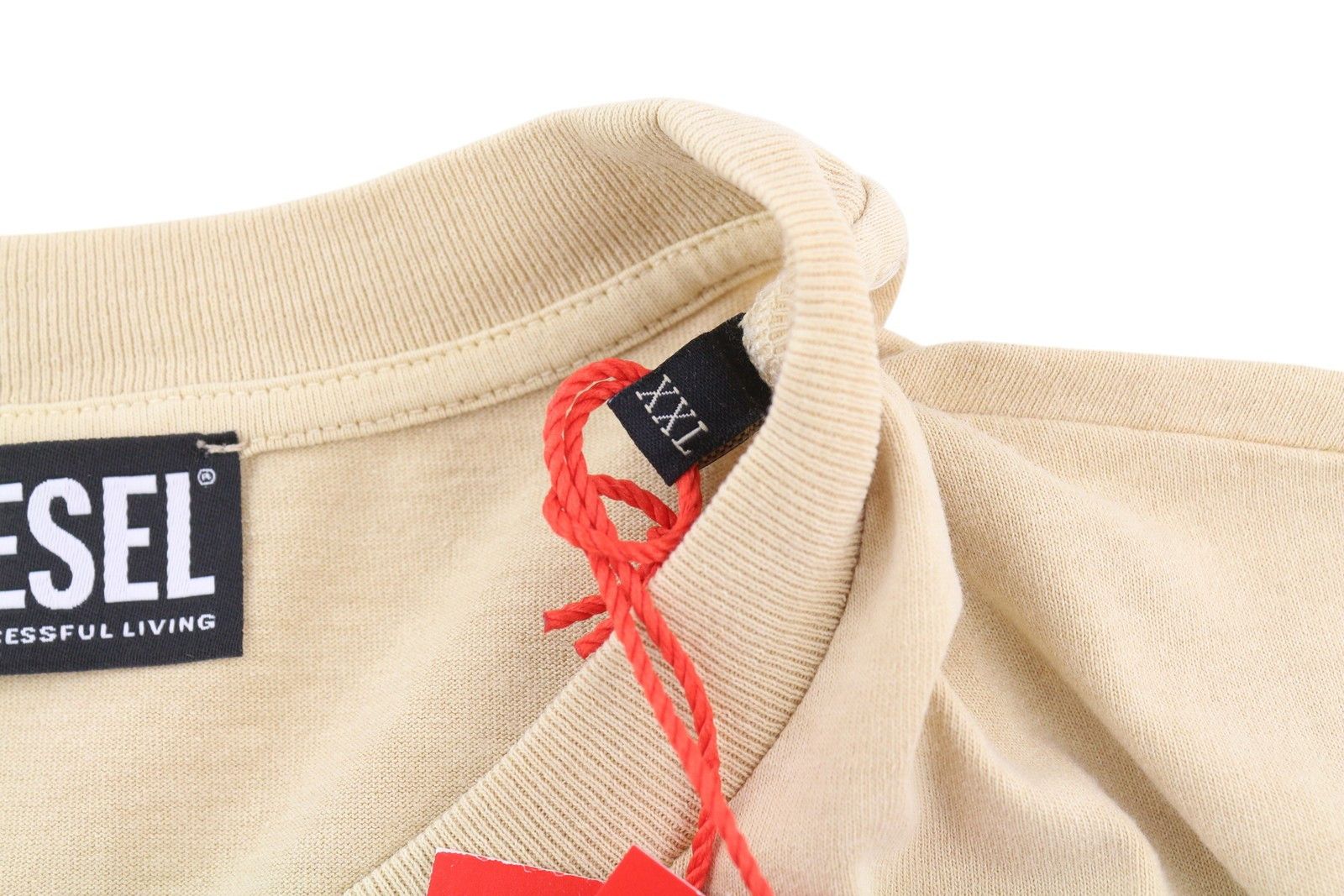 Diesel T-DIEGOR-C2 2XL Beige Tricot Print T-Shirt 41194 Size US XXL / EU 58 / 5 - 6 Thumbnail