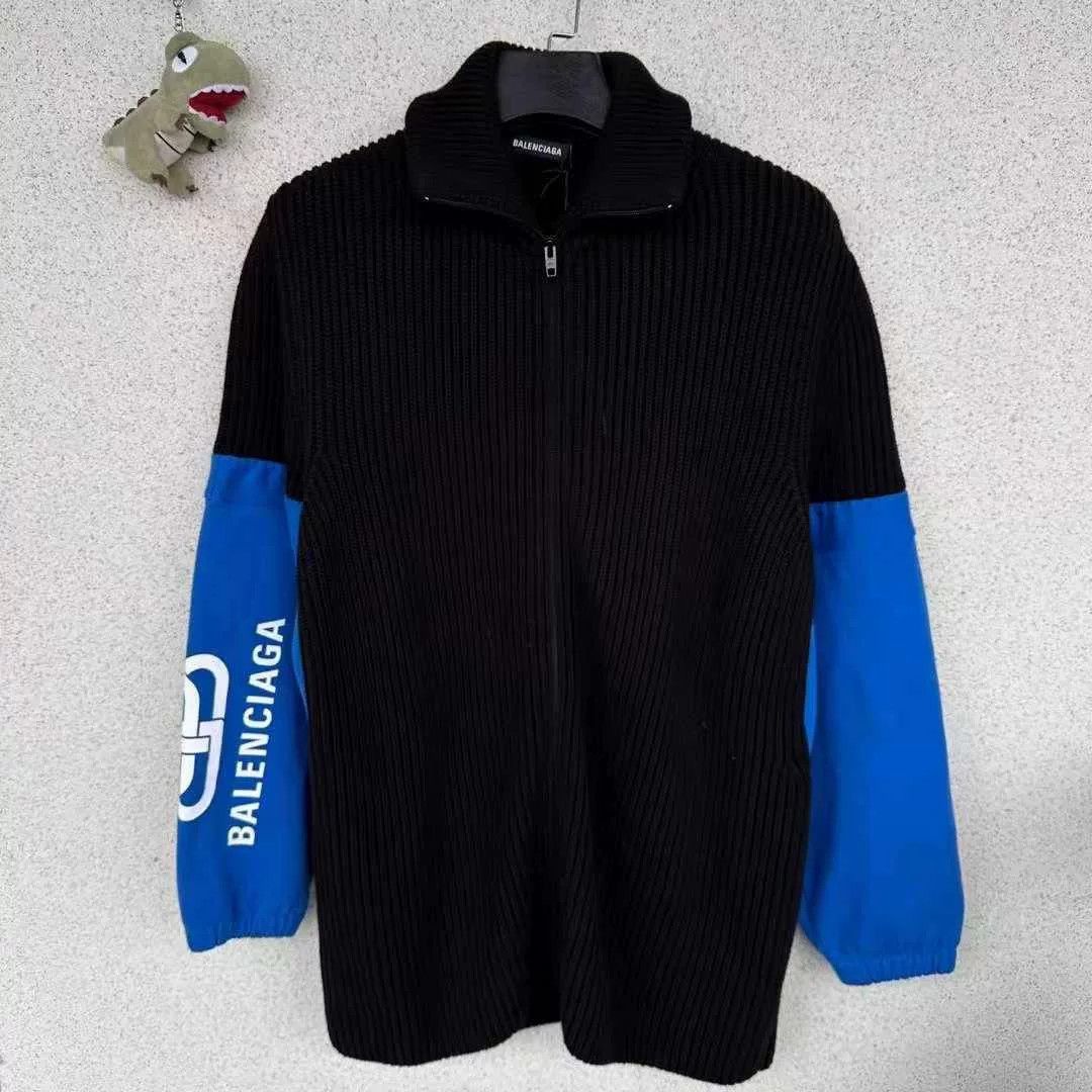 Balenciaga Balenciaga Spliced Sweater Coat Size US M / EU 48-50 / 2 - 1 Thumbnail