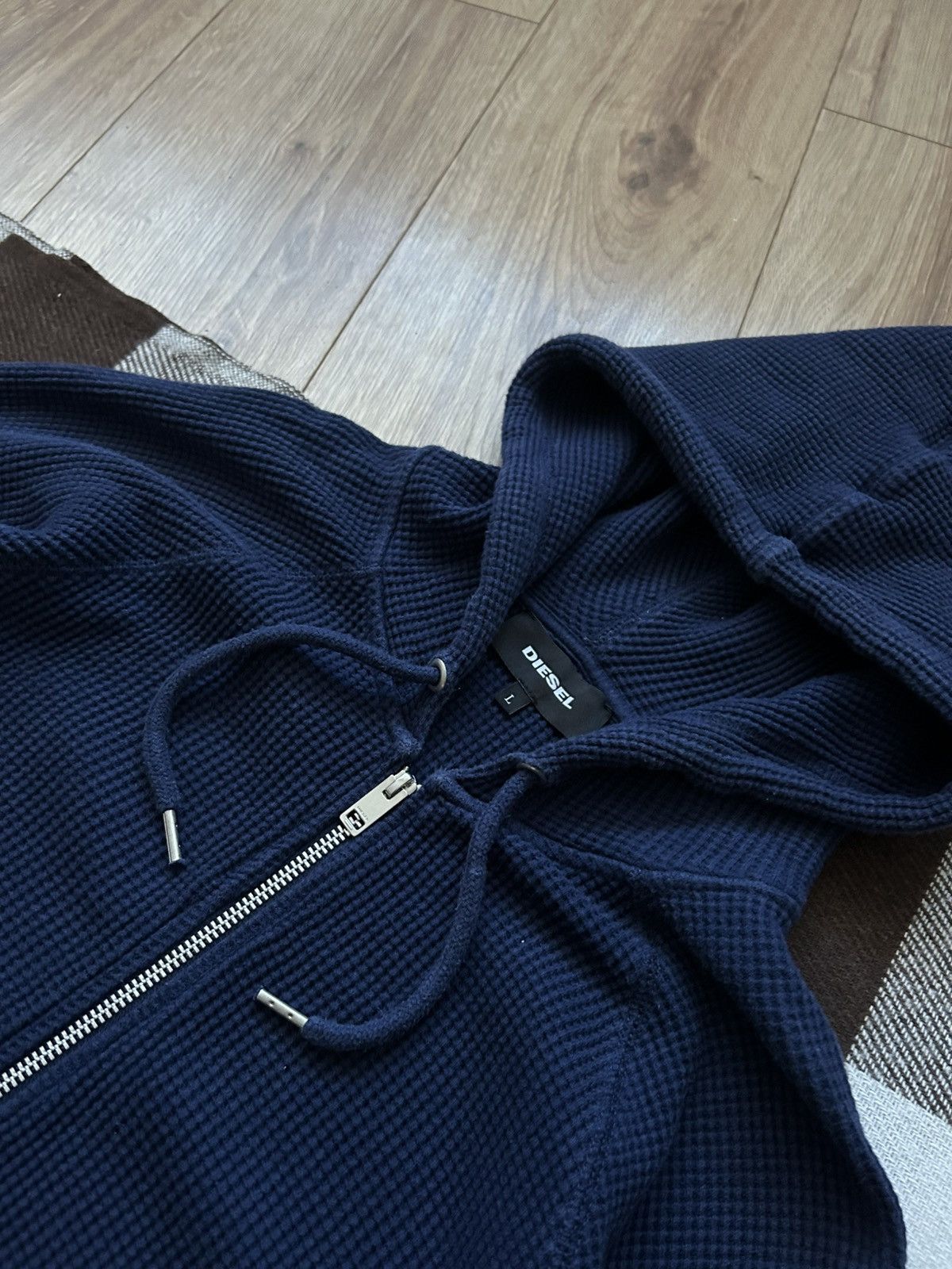 Diesel Diesel blue heavy knit-sweatshirt mens rare hoodies Size US L / EU 52-54 / 3 - 4 Thumbnail