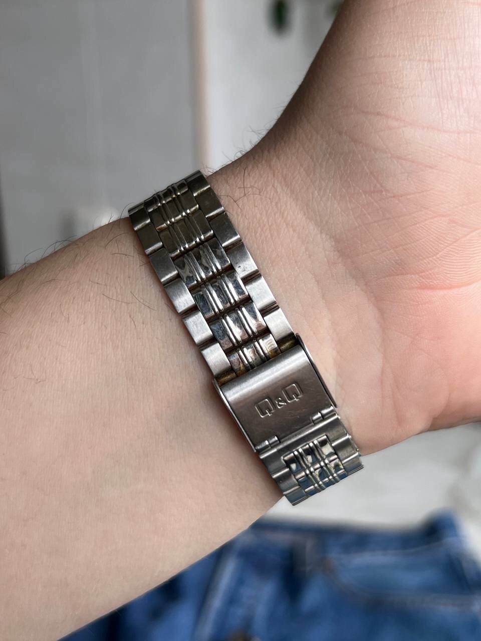 Japanese Brand × Vintage Vintage Japanese style futuristic Steel Watch Q&Q Chrome 00s Size ONE SIZE - 3 Thumbnail
