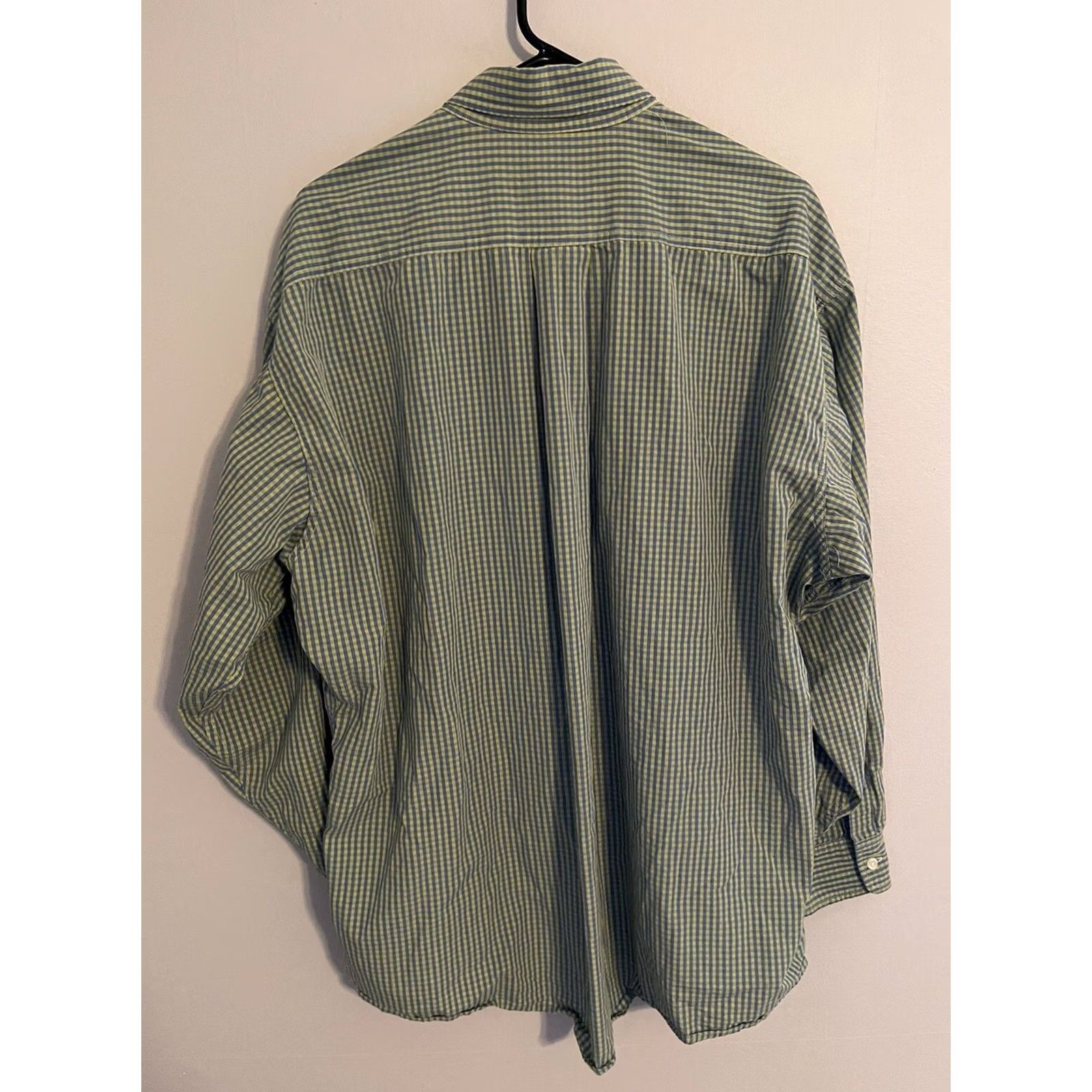 Bills Khakis Bills Khakis Men's 2XL Gree/Blue Check L/S Button Up Dress Shirt - Made in USA Size 48R - 4 Thumbnail