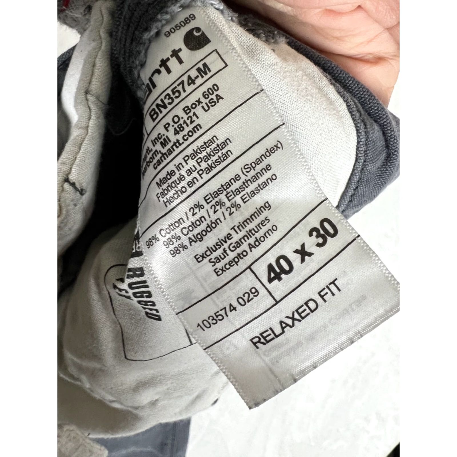 Carhartt Carhartt Work Pants 40x30 Gray Cargo Pants Canvas Work Wear Relaxed Fit Men Size US 40 / EU 56 - 7 Thumbnail