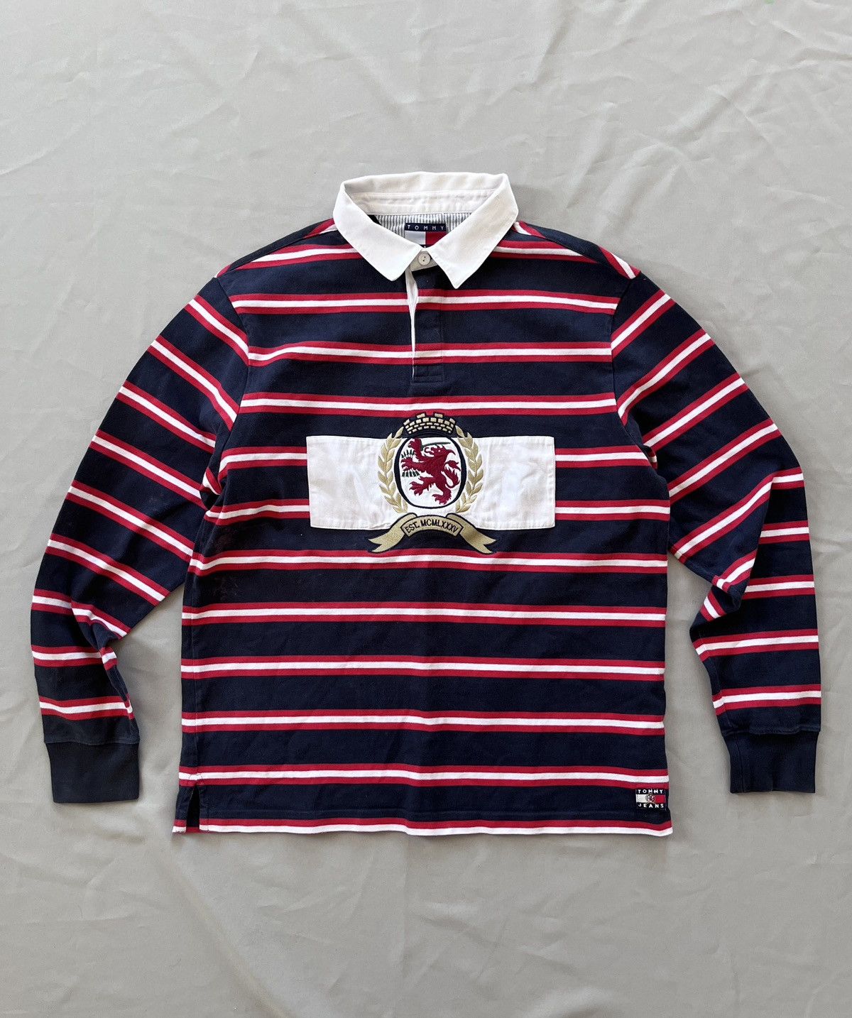 Tommy Hilfiger Iconic Striped Logo Rugby Shirt