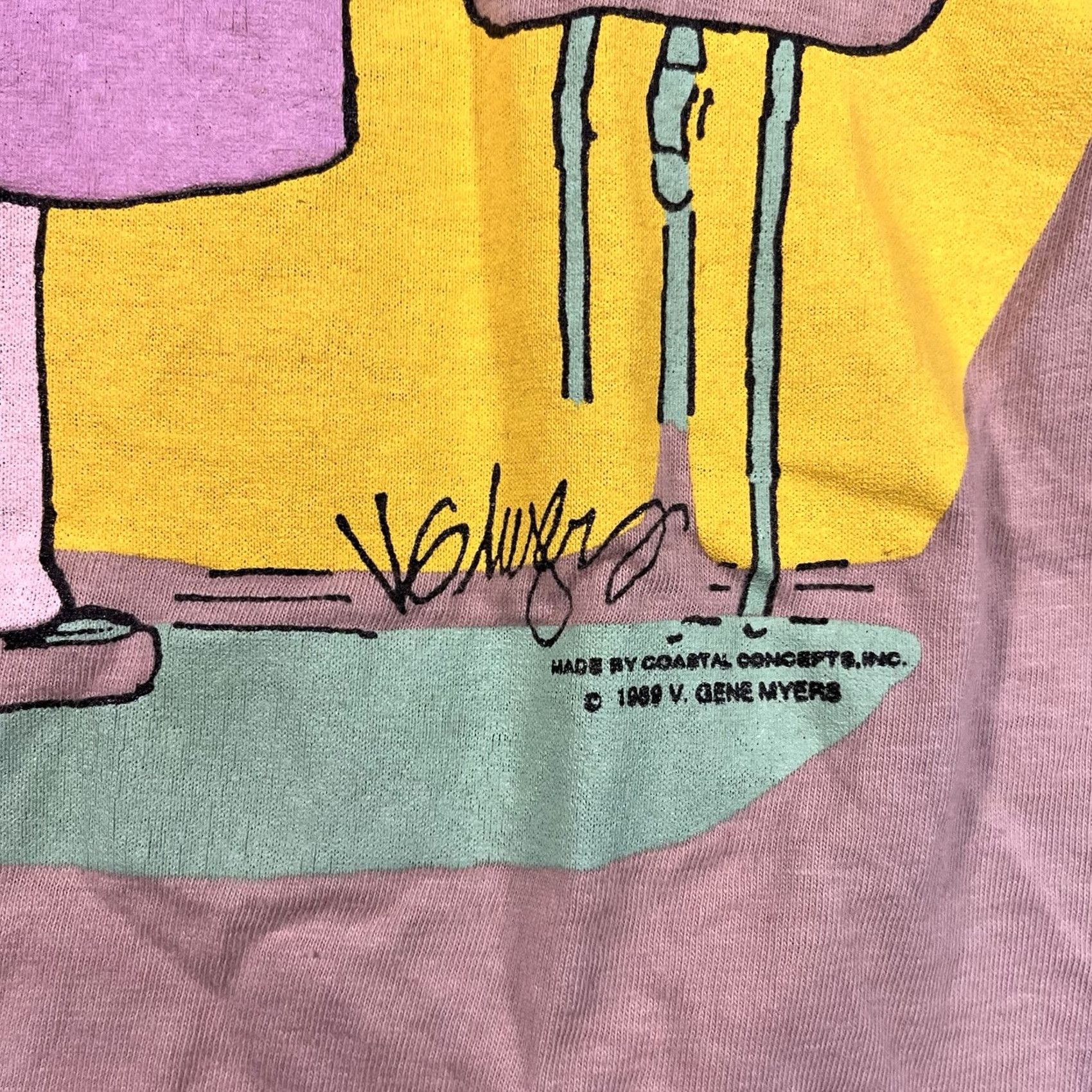 Vintage VINTAGE 1989 Laff Line Gene Myers Cartoon T-Shirt Humor Tee Medium Comic Strip Shirt Unisex White 1980s Graphic Tee Mens Womens Size US M / EU 48-50 / 2 - 3 Thumbnail