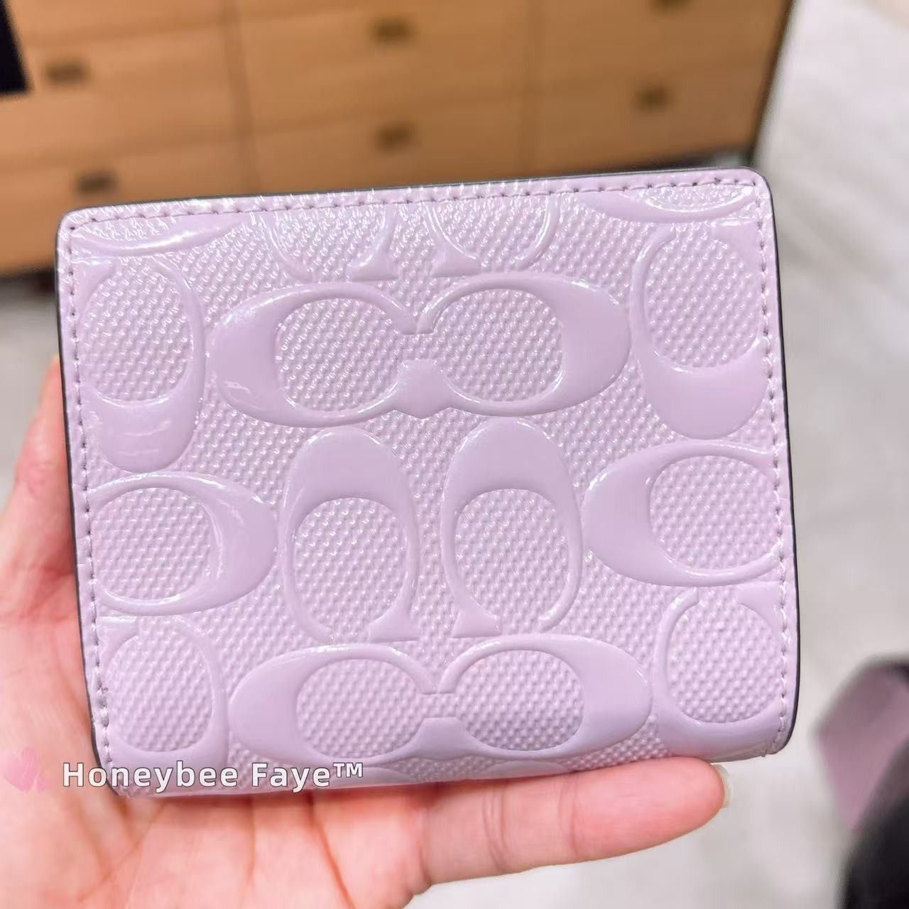Coach Snap Wallet In Signature Leather With Heart Charm CDF21 Size ONE SIZE - 4 Thumbnail