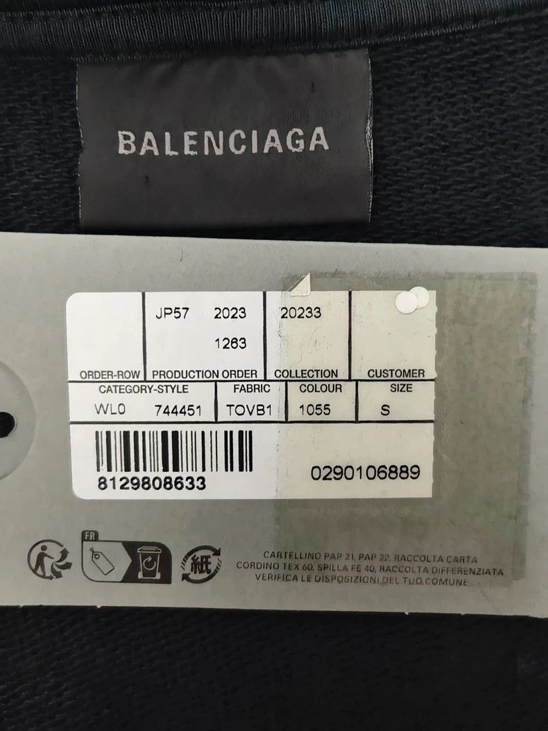 Balenciaga Balenciaga adhesive tape textured paper zipper used hooded Size US S / EU 44-46 / 1 - 4 Thumbnail