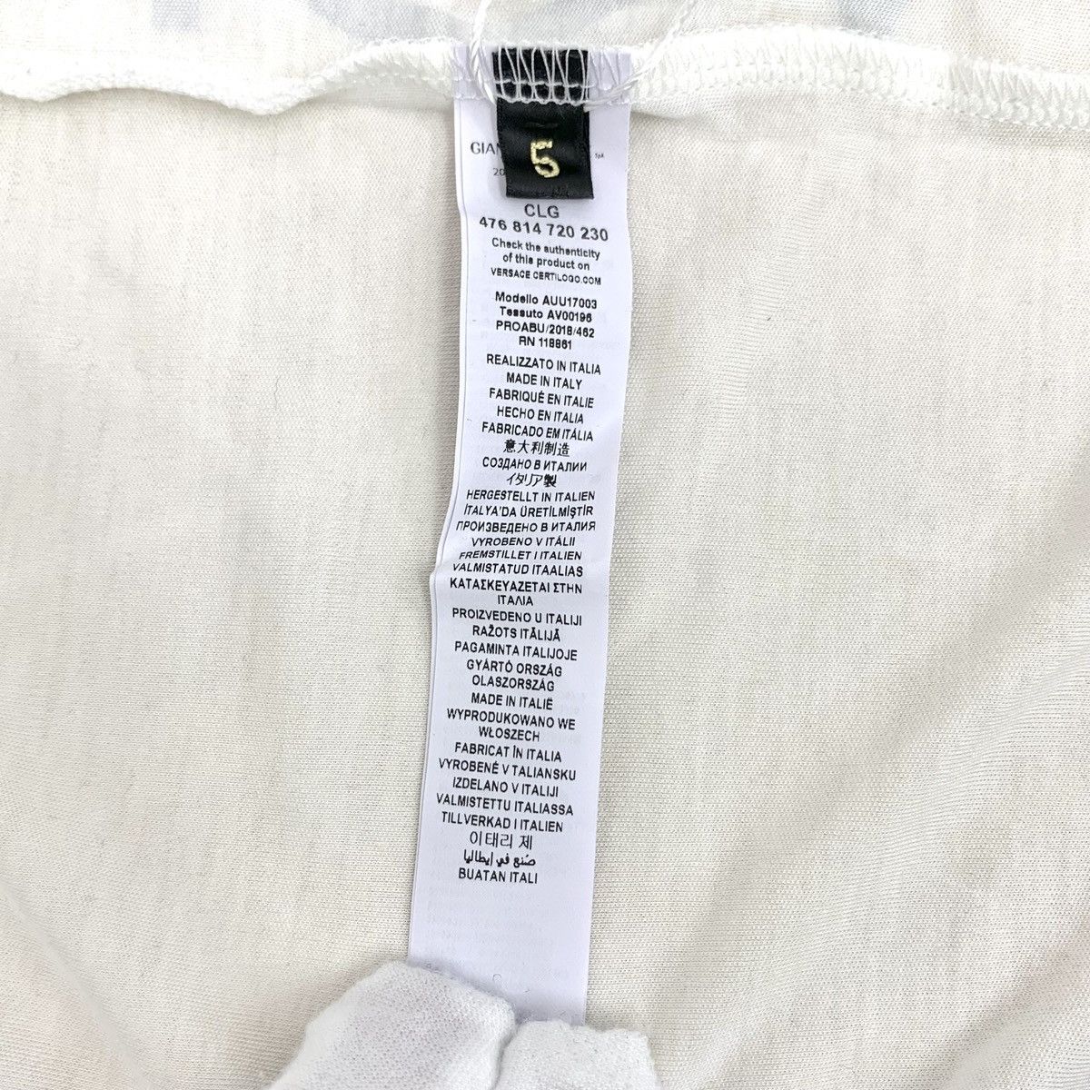 Versace Versace Blue Logo Print Cotton Crew Neck T-shirt K26WX Size US XL / EU 56 / 4 - 7 Thumbnail