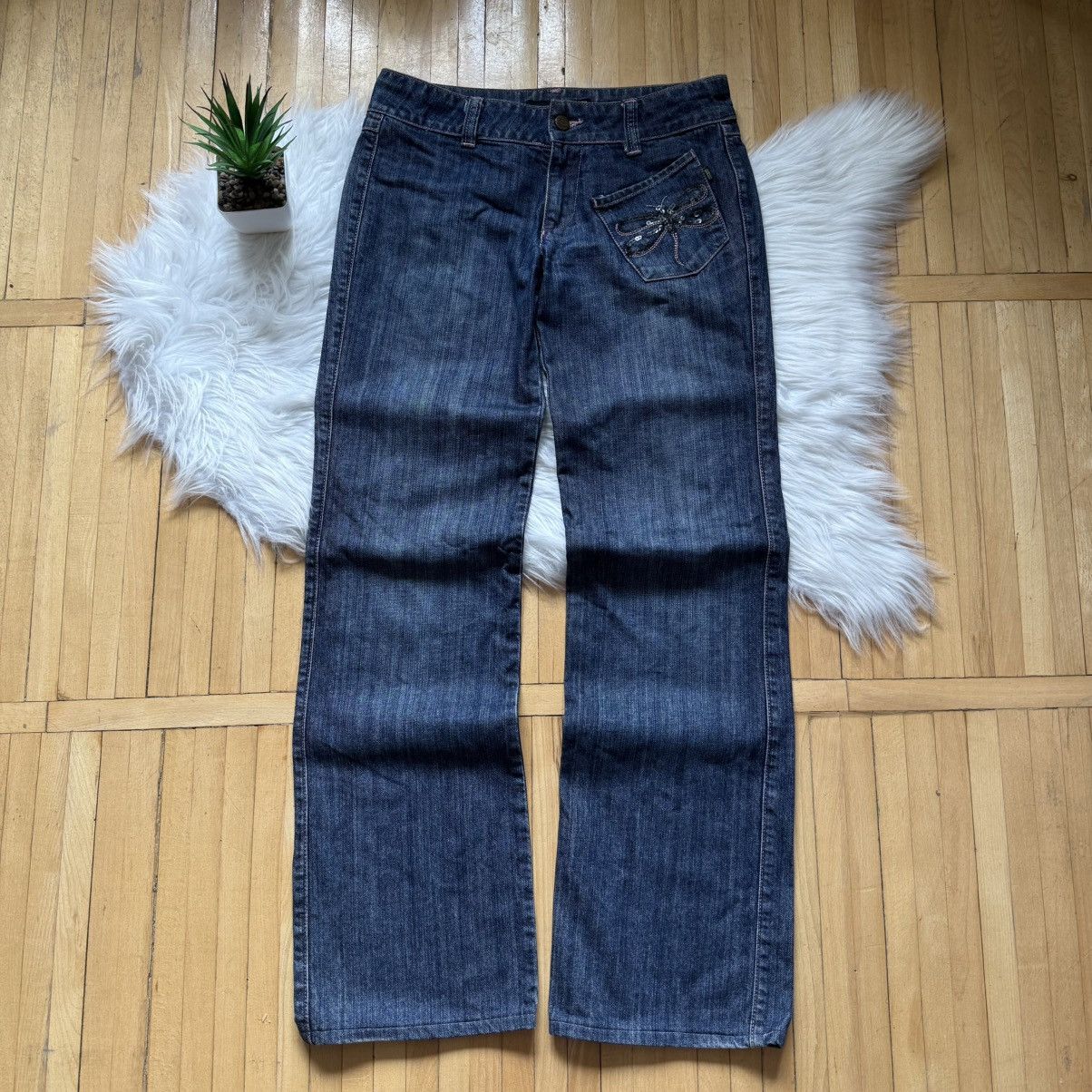 Just Cavalli 📌 Vintage Just Cavalli 00s Flared Bootcut Y2K Jeans Size 29" - 1 Thumbnail