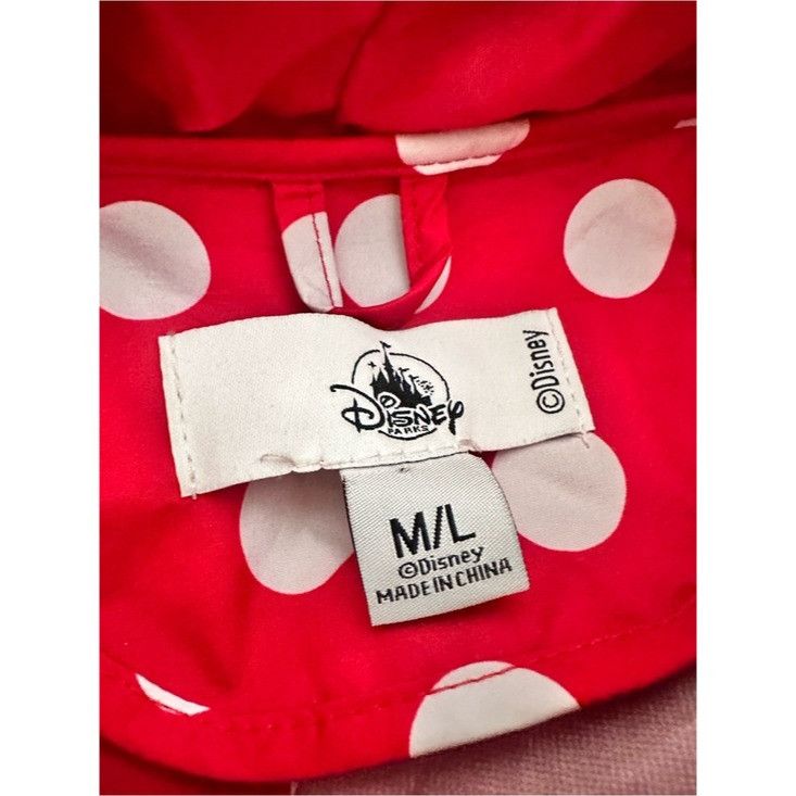 Disney Disney Parks Adult Red Polka Dot Hooded Rain Poncho with Min Size L / US 10 / IT 46 - 8 Thumbnail