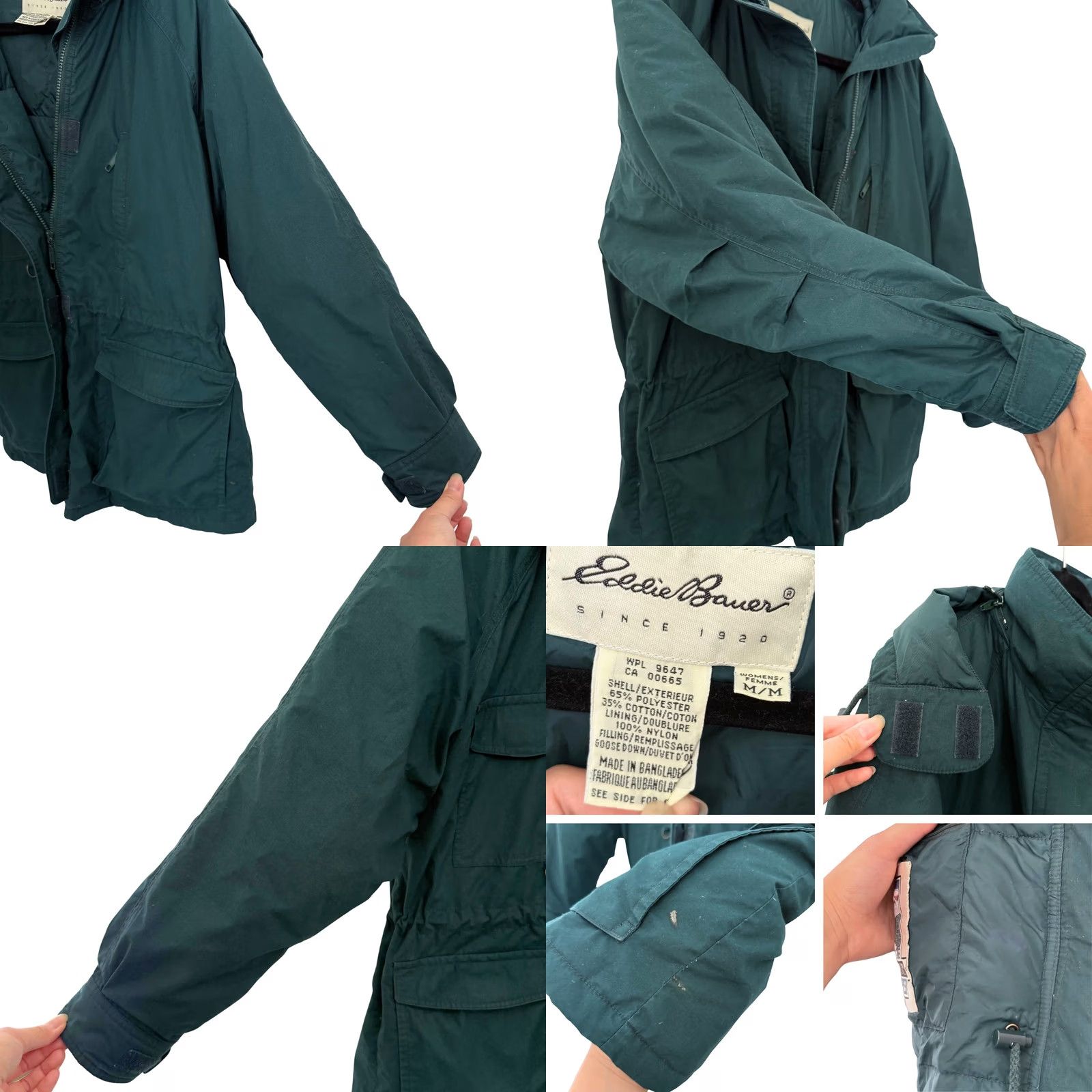 Eddie Bauer VINTAGE Eddie Bauer Snowline Goose Down Puffer Jacket Coat '90s Ski - Medium Womens Green Size M / US 6-8 / IT 42-44 - 8 Thumbnail