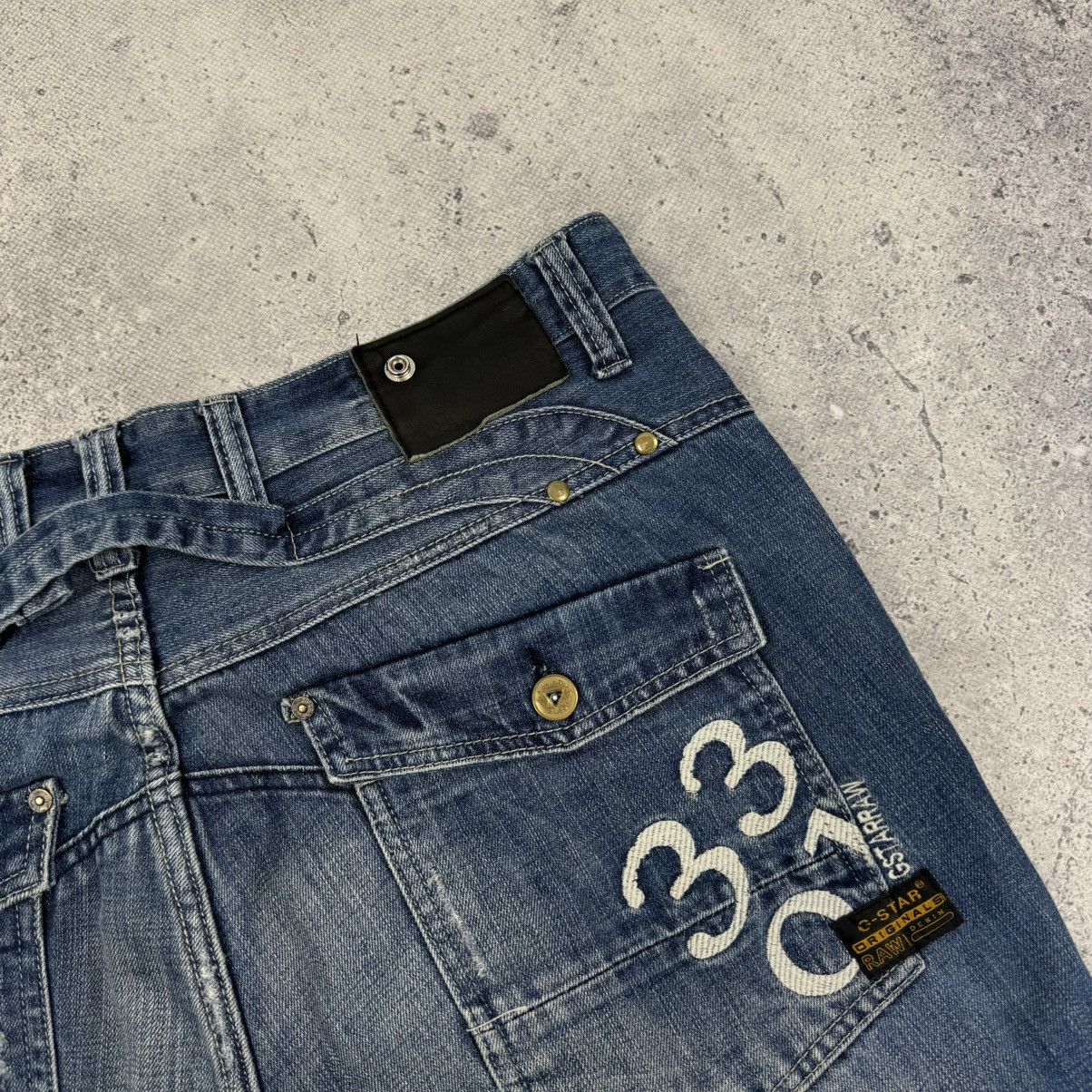 G-Star Vintage G-Star RAW GS3301 Double Knee Big Logo Denim Jeans Size US 30 / EU 46 - 11 Thumbnail