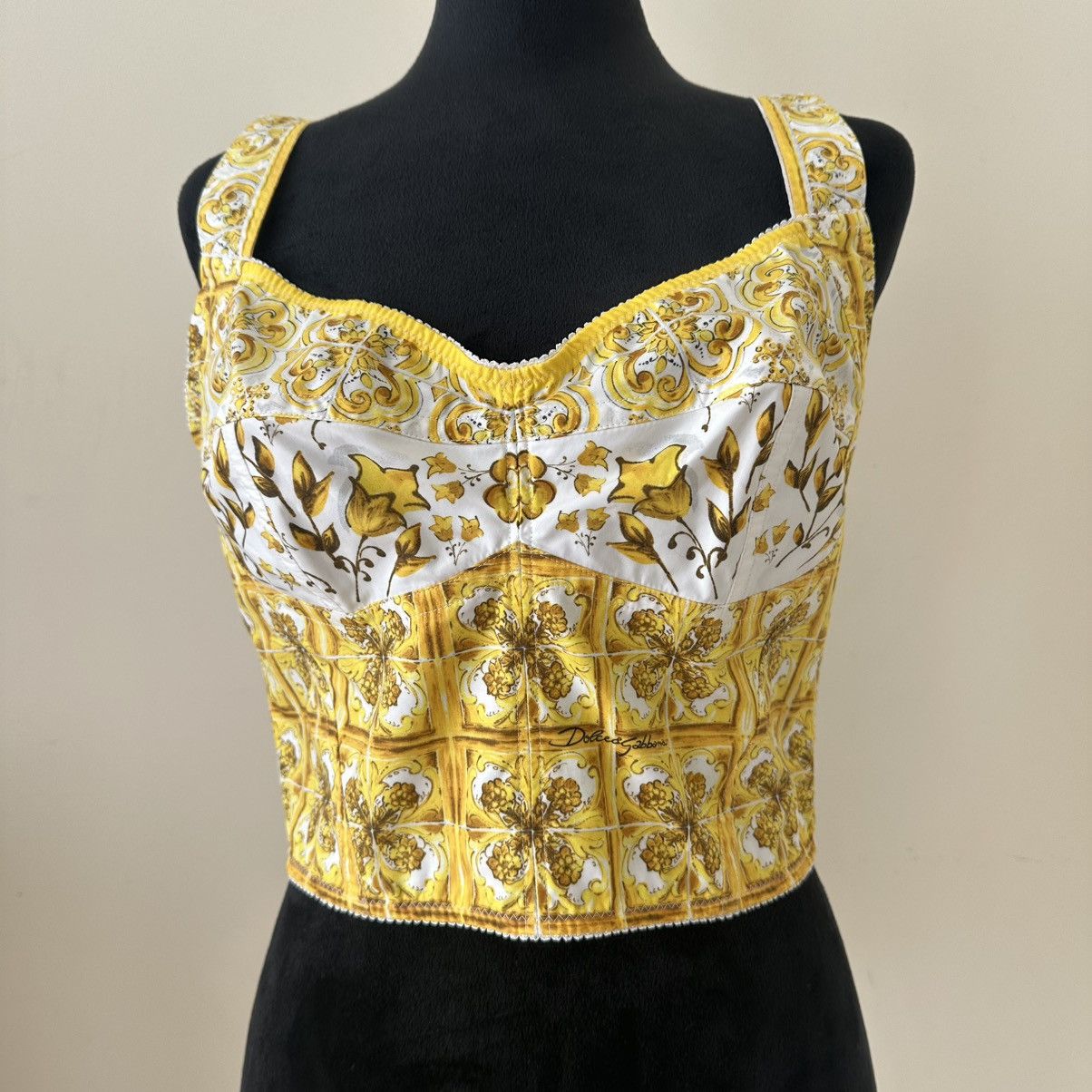 Dolce & Gabbana DOLCE & GABBANA MAJOLICA PRINT CORSET TOP Size M / US 6-8 / IT 42-44 - 7 Thumbnail