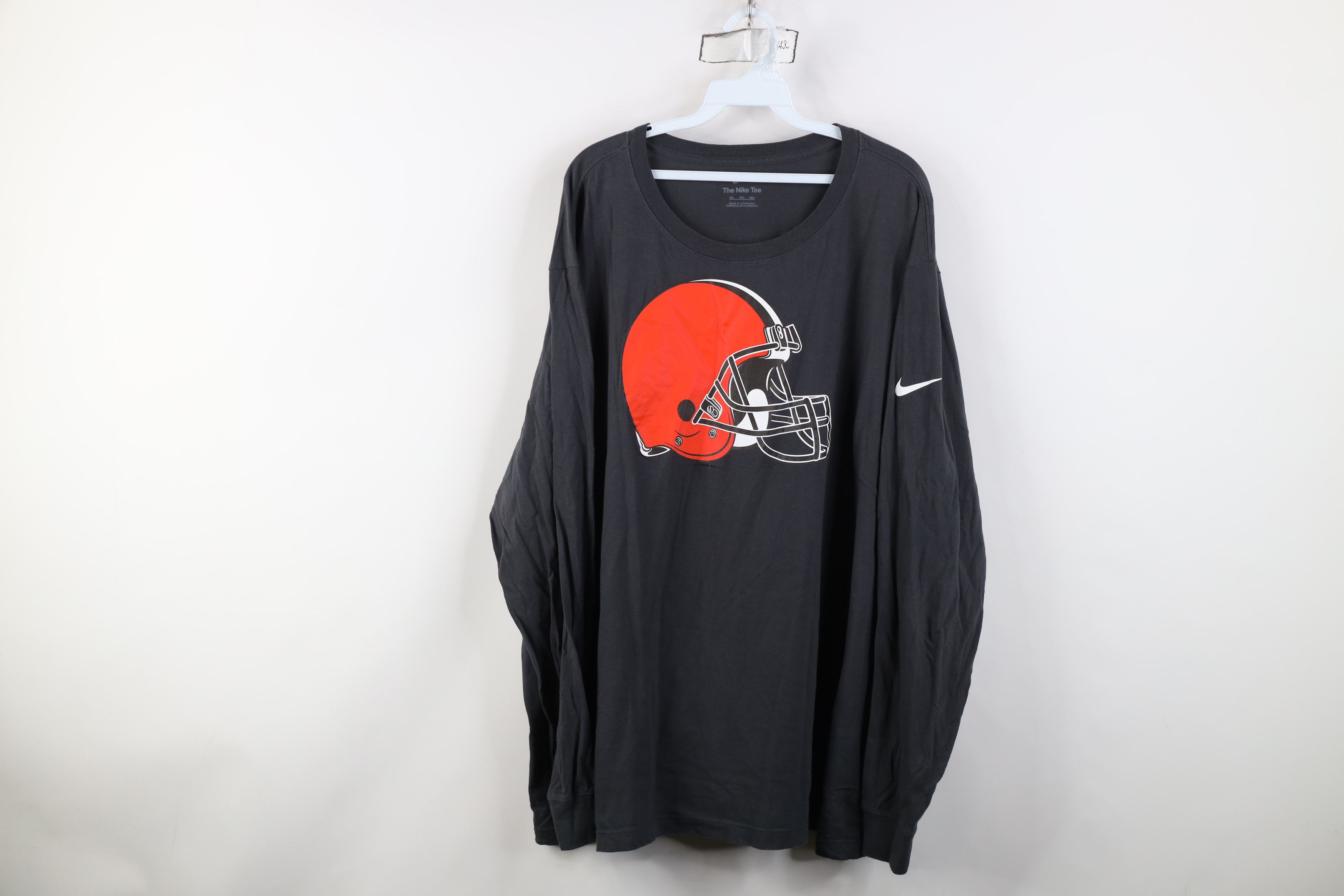 Nike Nike Cleveland Football Helmet Long Sleeve T-Shirt Gray Size US XXL / EU 58 / 5 - 1 Thumbnail