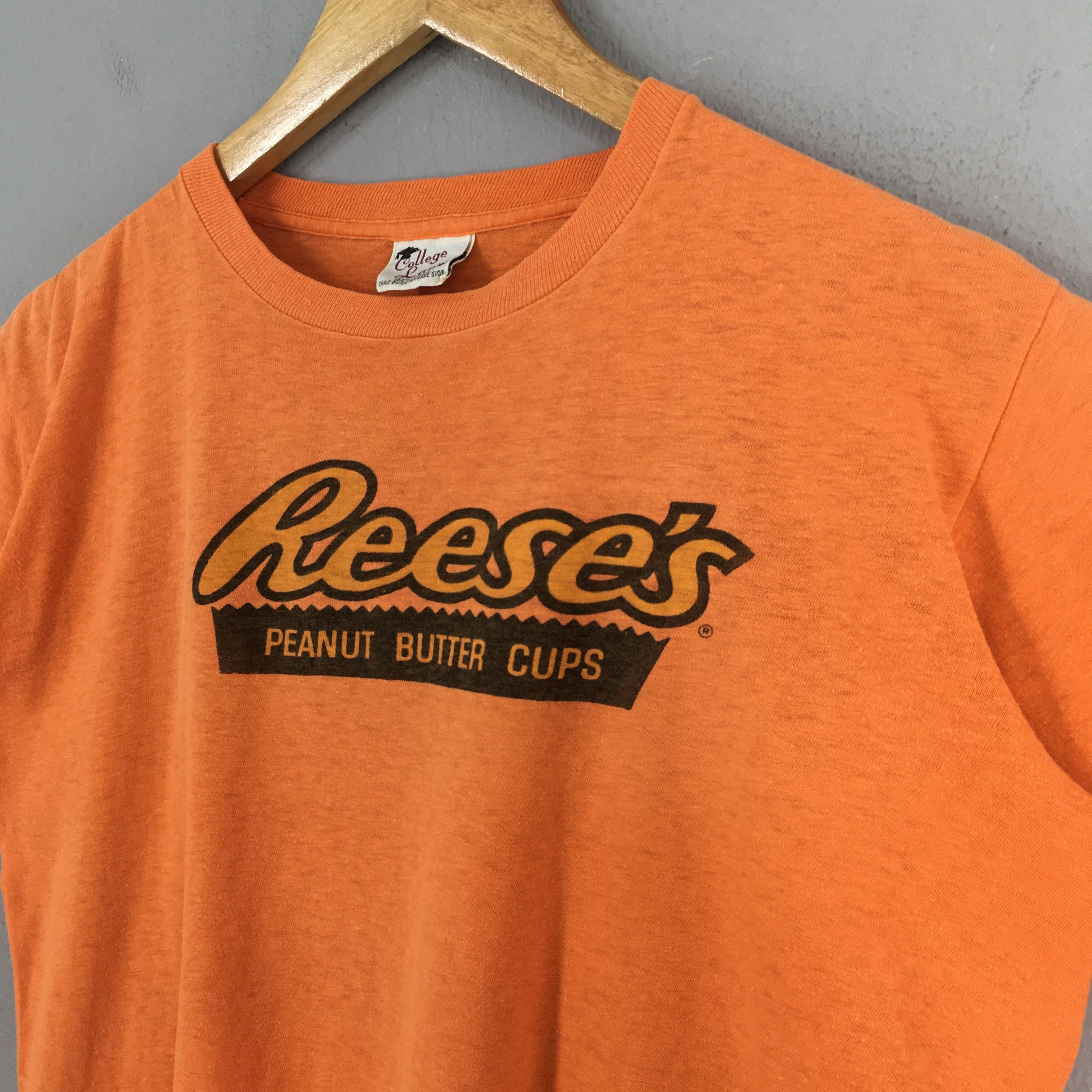 Russell Athletic Vintage 80s Reese's Peanut Butter Cups Orange Tshirt Large Size US L / EU 52-54 / 3 - 3 Thumbnail