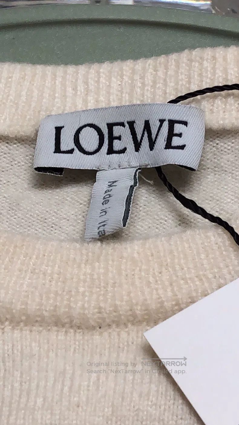 Loewe Loewe Beige pocket logo round-neck wool sweater Size S / US 4 / IT 40 - 4 Thumbnail