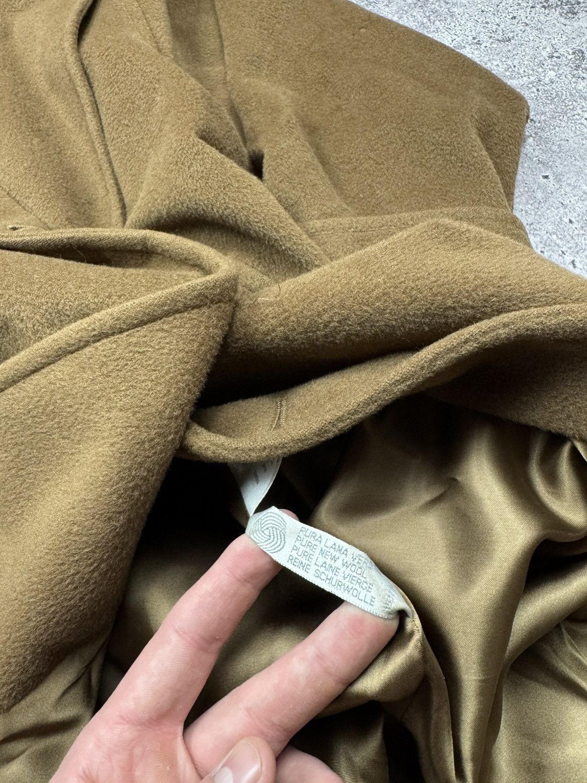 Max Mara 💥Vintage Max Mara Double Breasted Collar Virgin Wool Coat Size L / US 10 / IT 46 - 9 Thumbnail