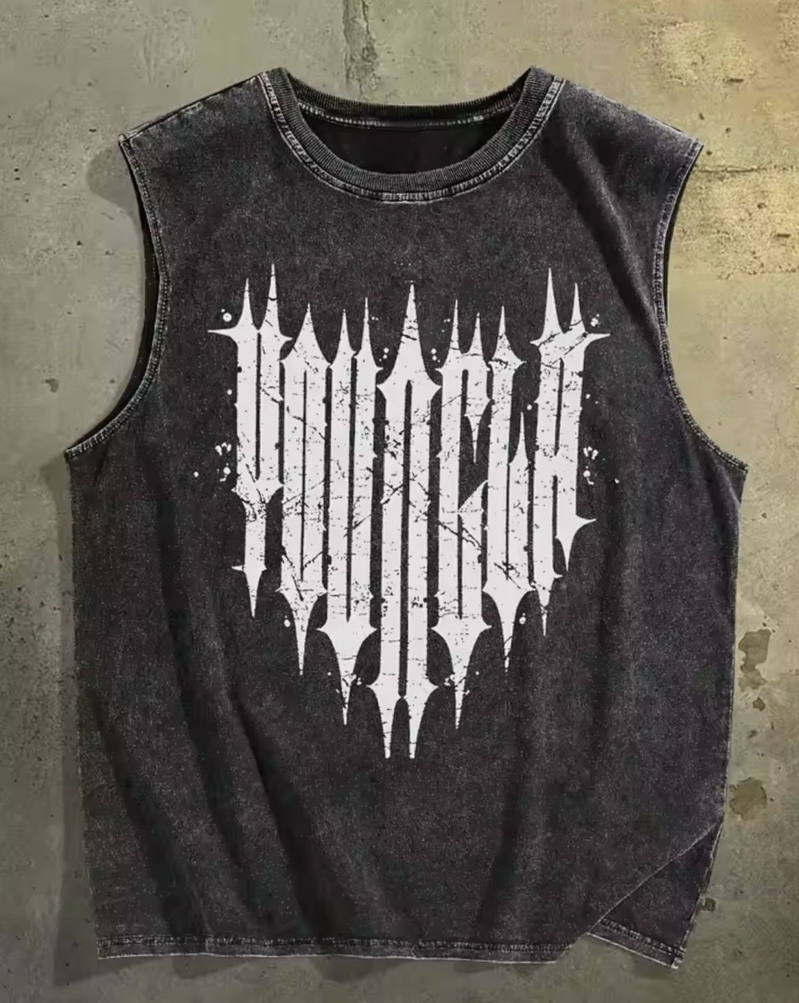 Japanese Brand Streetwear Vintage Gothic Font Pattern Sleeveless T-Shirt Size US M / EU 48-50 / 2 - 1 Thumbnail
