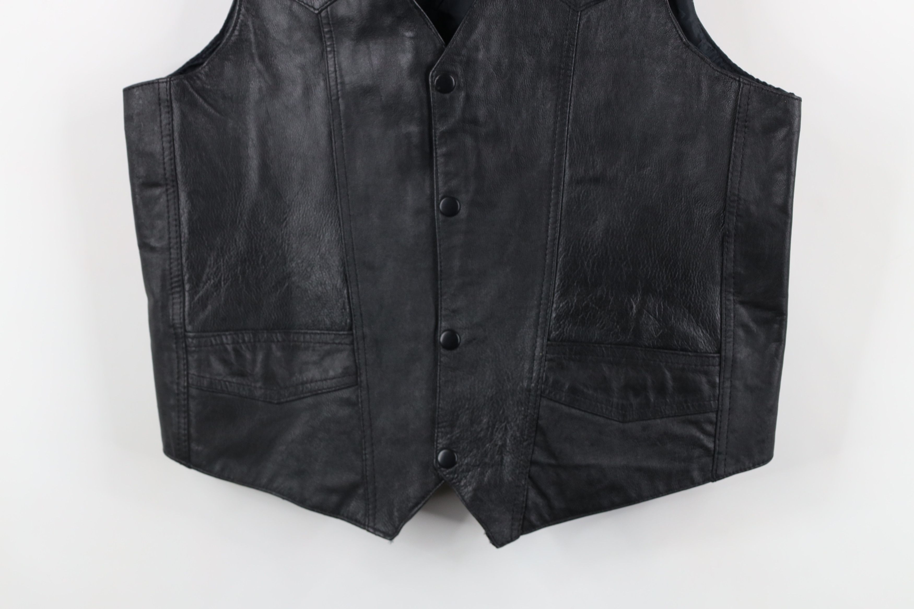 Vintage Vintage 90s Streetwear Leather Motorcycle Vest Jacket Size US M / EU 48-50 / 2 - 3 Thumbnail