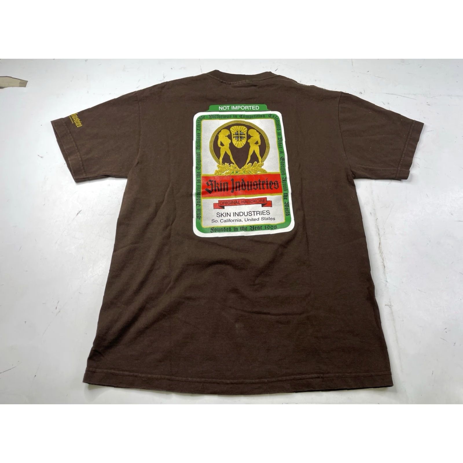 Skin VINTAGE Skin Skater Surfer Graphic T Shirt Mens Size Medium USA 90s Brown Cotton Short Sleeve Crew Neck M Size US M / EU 48-50 / 2 - 2 Thumbnail