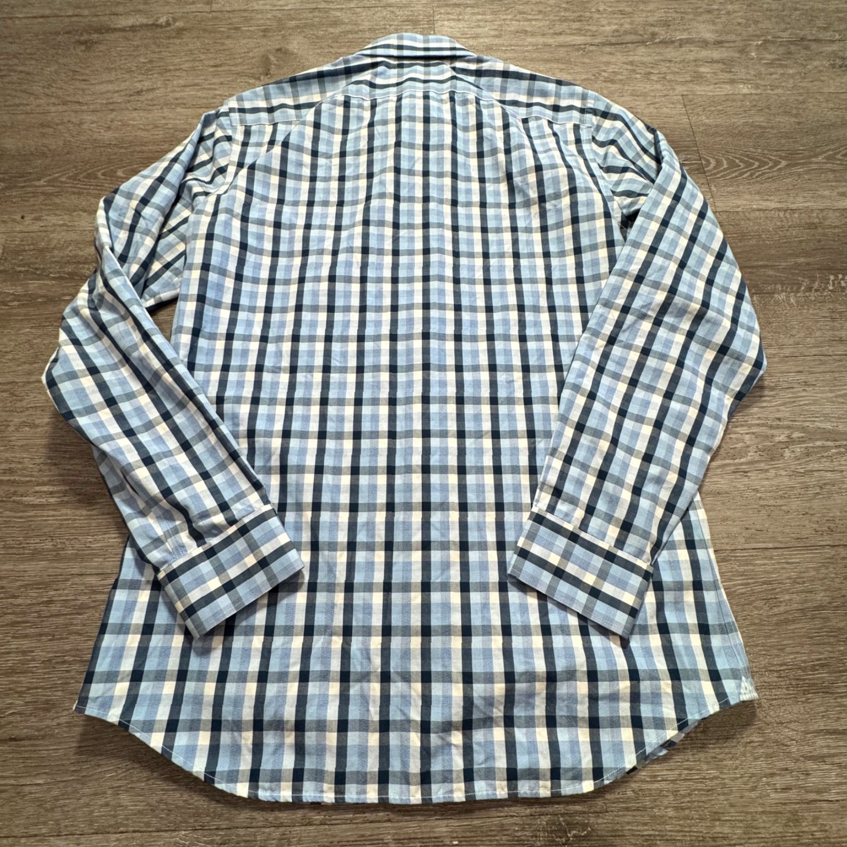 Banana Republic Banana Republic Shirt Mens Medium Blue Plaid Grant Fit 100% Cotton Casual Adult Size US M / EU 48-50 / 2 - 5 Thumbnail
