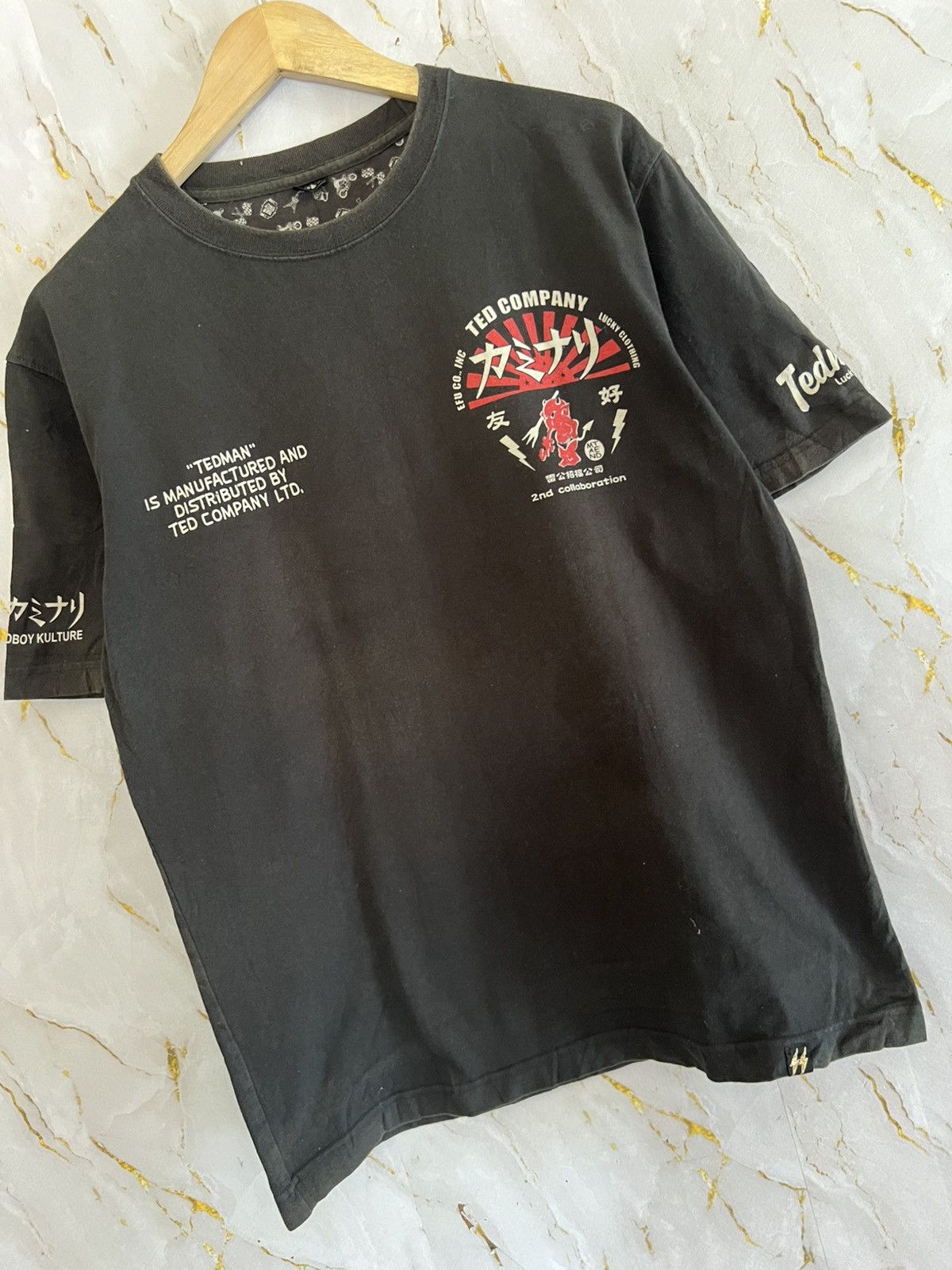 Japanese Brand Tedman Japan T-Shirt – Lucky Red Devil Graphic Streetwear Size US M / EU 48-50 / 2 - 3 Thumbnail