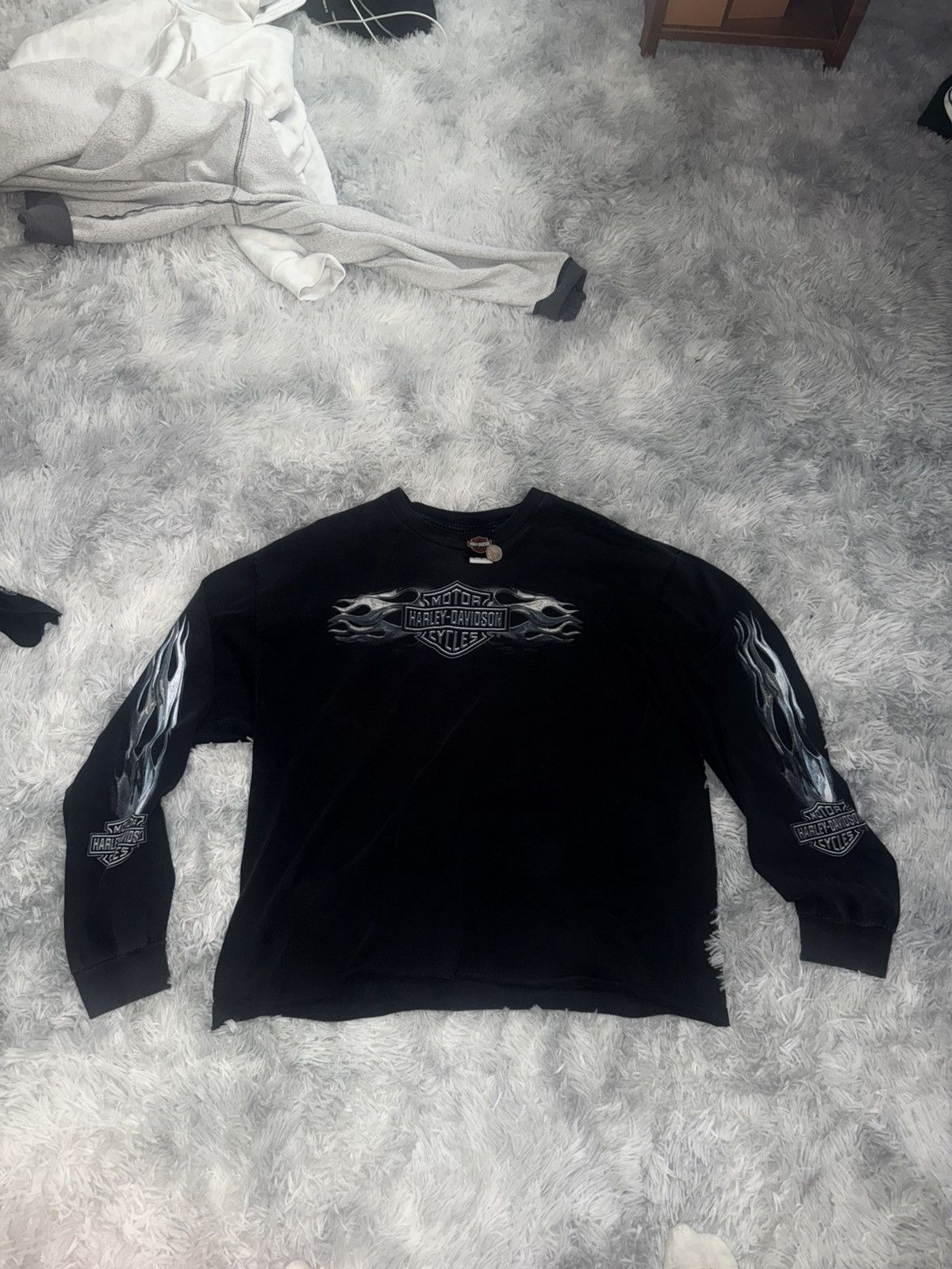 Harley Davidson Chrome flame harley w sleeve hit Size US XL / EU 56 / 4 - 1 Thumbnail
