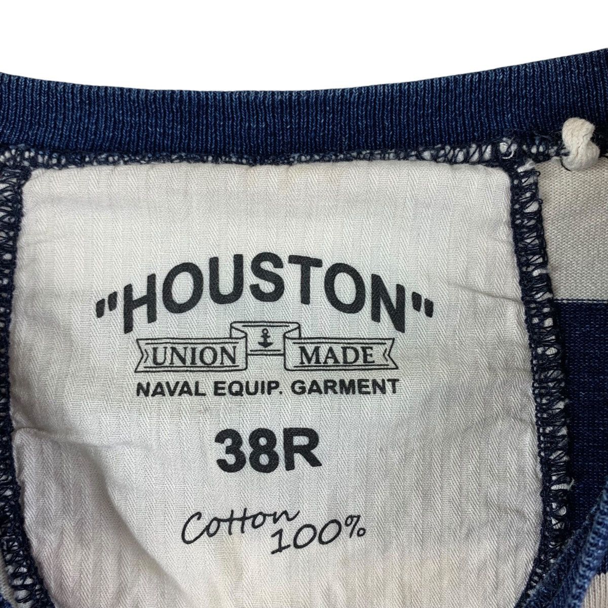 Vintage HOUSTON U.S NAVY stripe tee Size US M / EU 48-50 / 2 - 3 Thumbnail